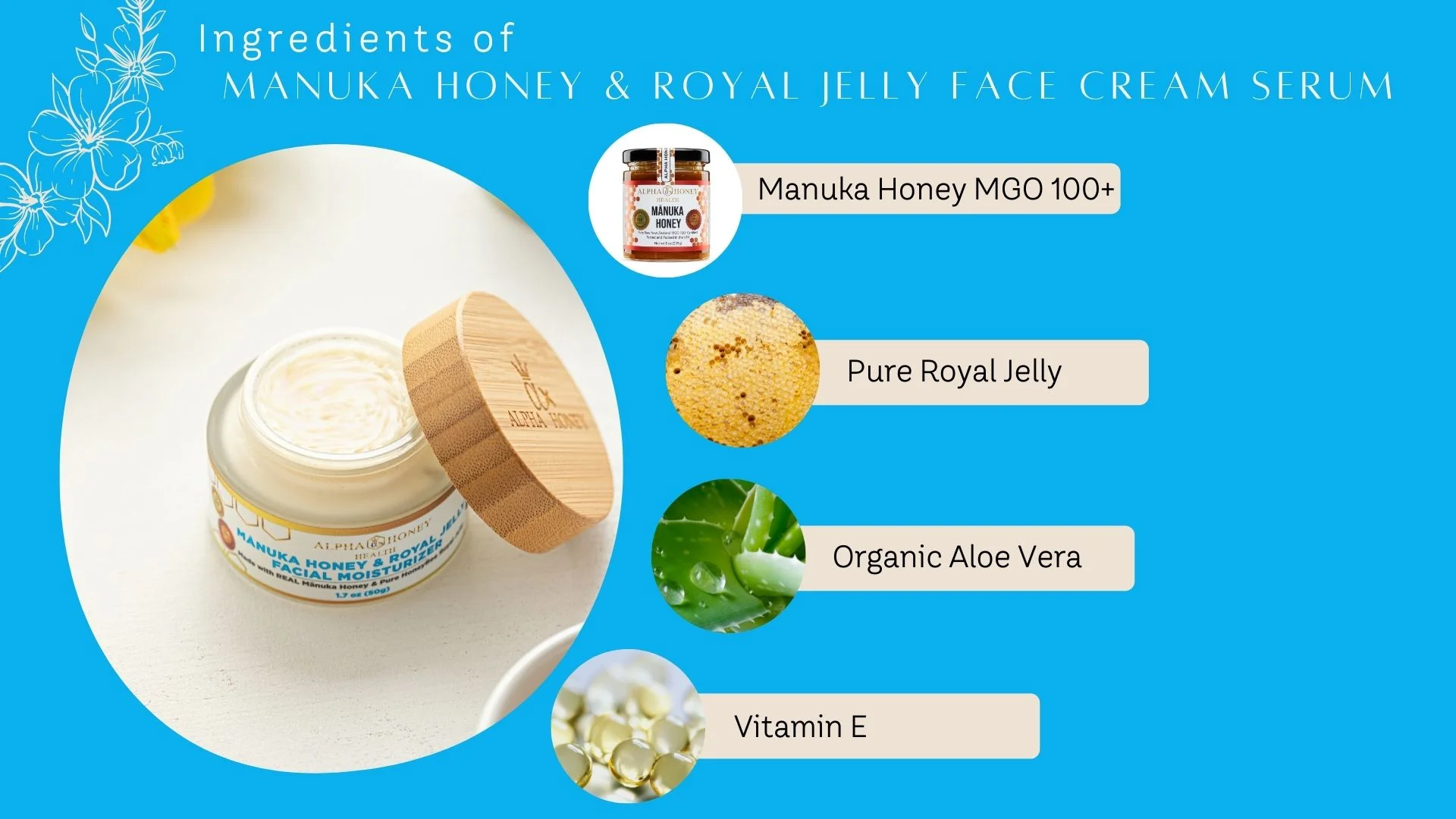 Manuka Beauty Face Wash and Manuka Honey & Royal Jelly Face Cream Serum and Body Butter