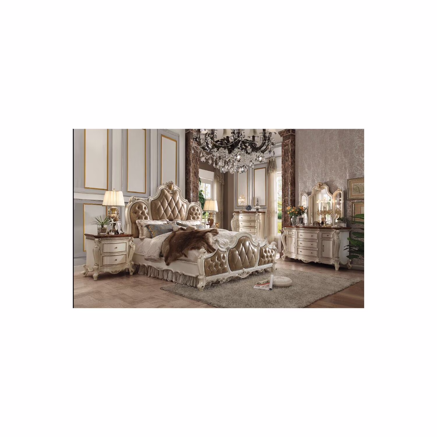 Acme Chest in Pearl and Cherry Finish 26906