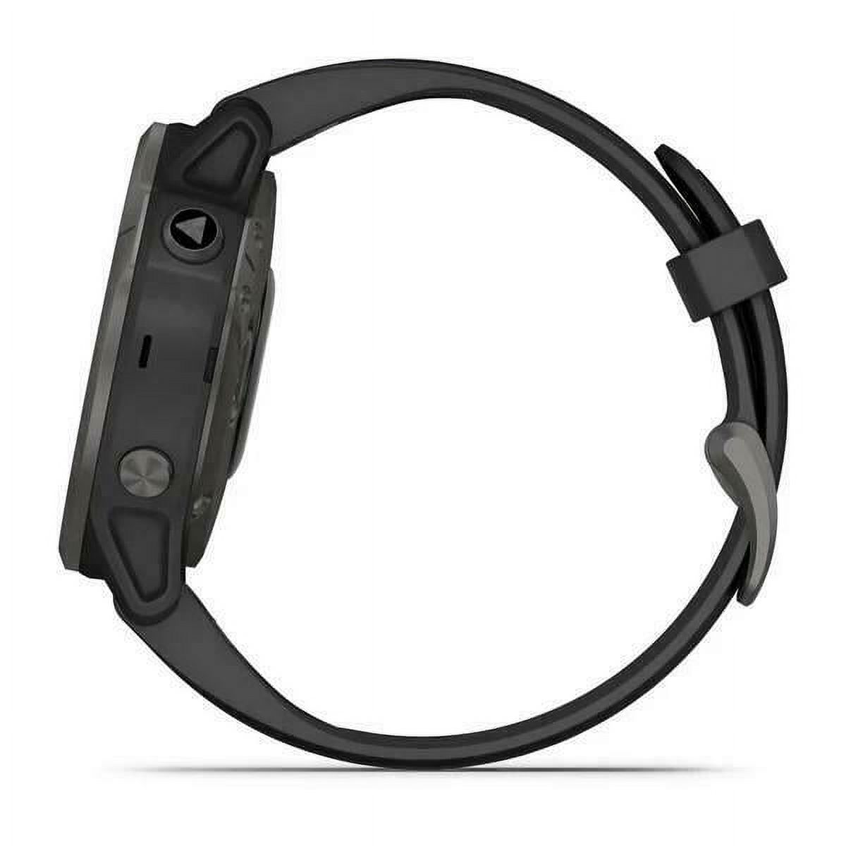 Garmin Vivoactive -  fēnix® 6S Carbon Gray DLC with Black Silicone Band