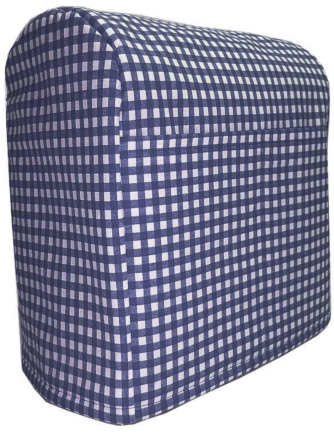 Navy Blue & White Checked Gingham Cover Compatible with Sunbeam Heritage Series 4.6qt Mixmaster by Penny's Needful Things (All Navy Blue Checked)