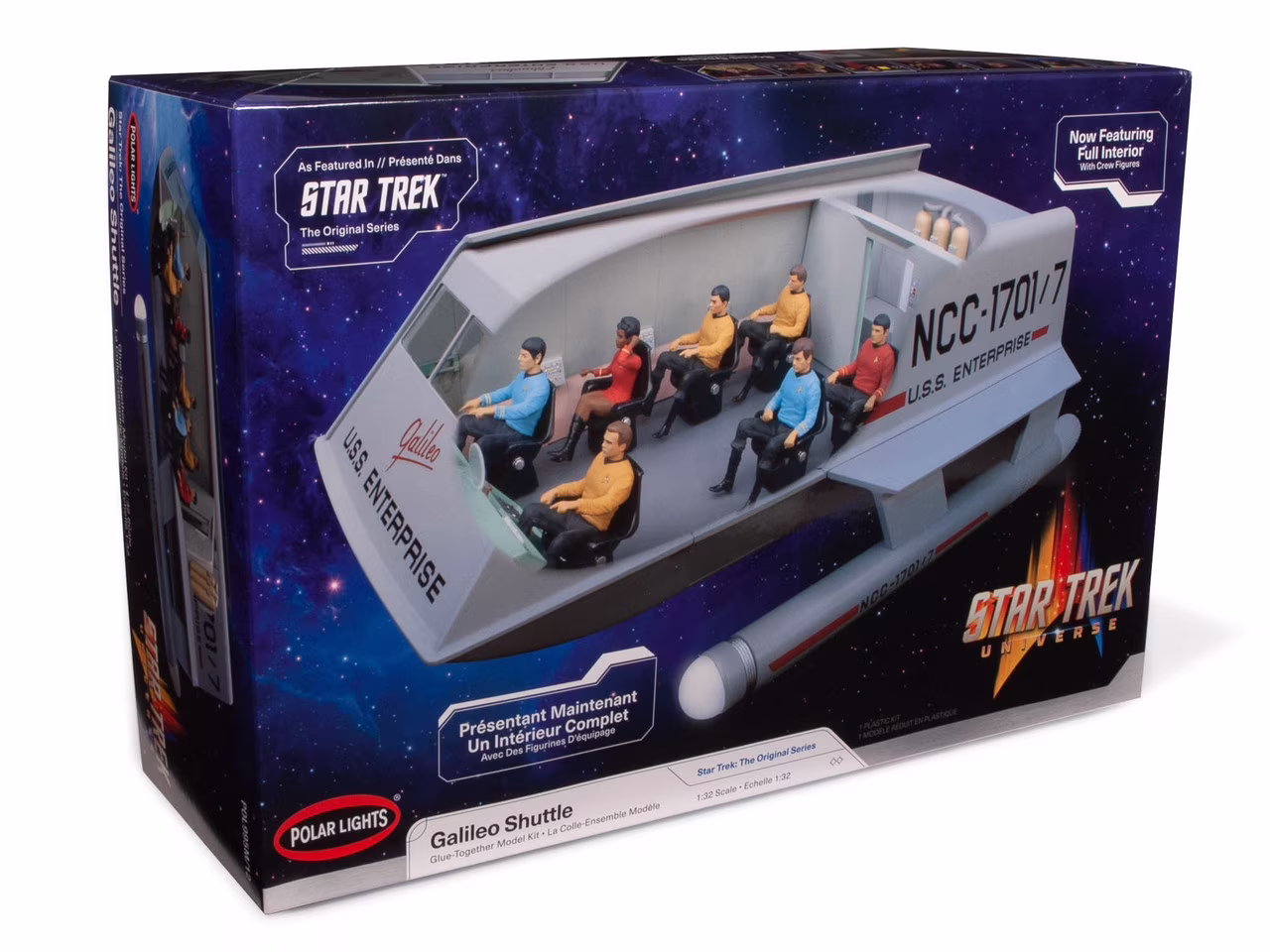 Star Trek - GALILEO Shuttle Craft 7 - With INTERIOR 1:32 SCALE MODEL KIT (POL995M)
