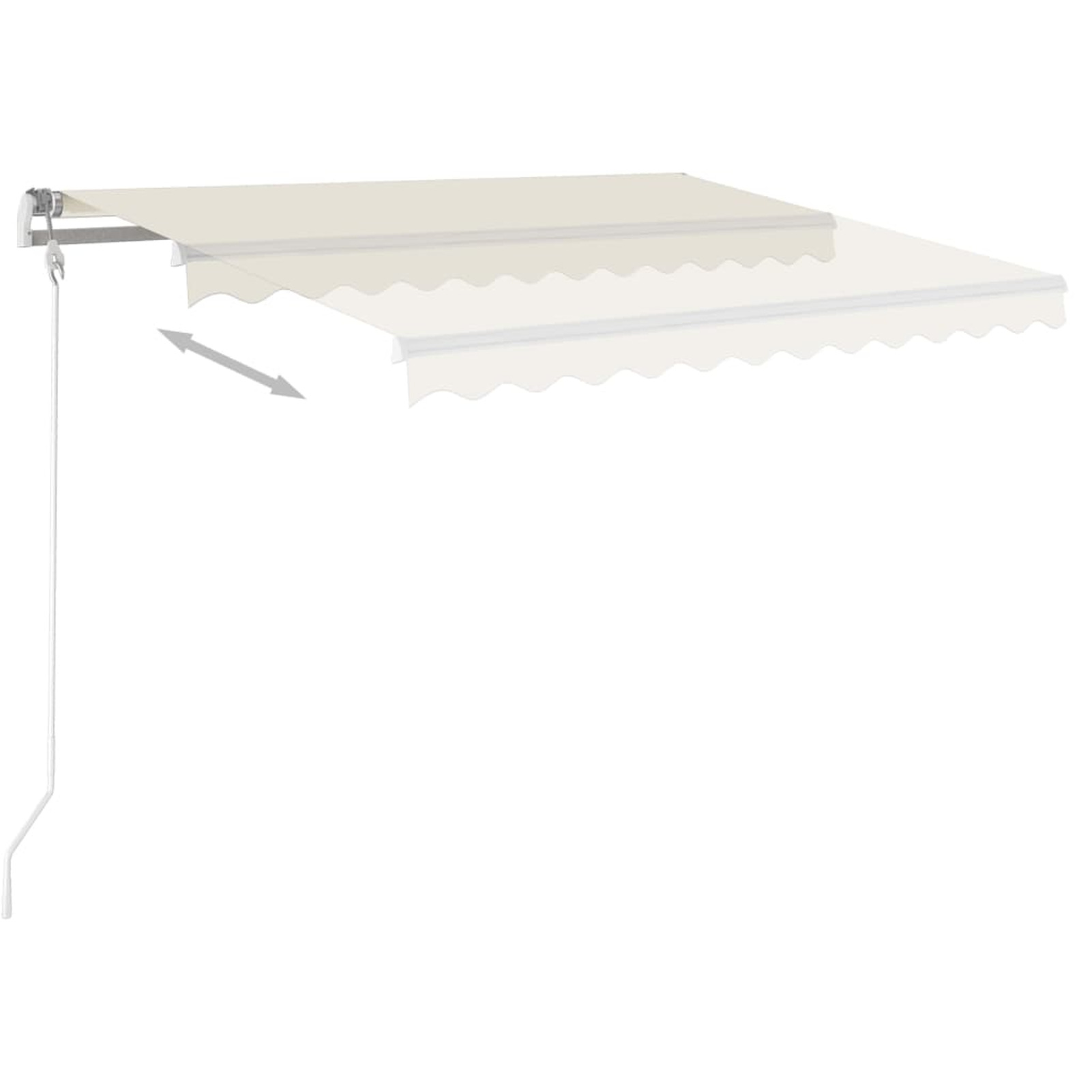 Suzicca Freestanding Manual Retractable Awning 118.1