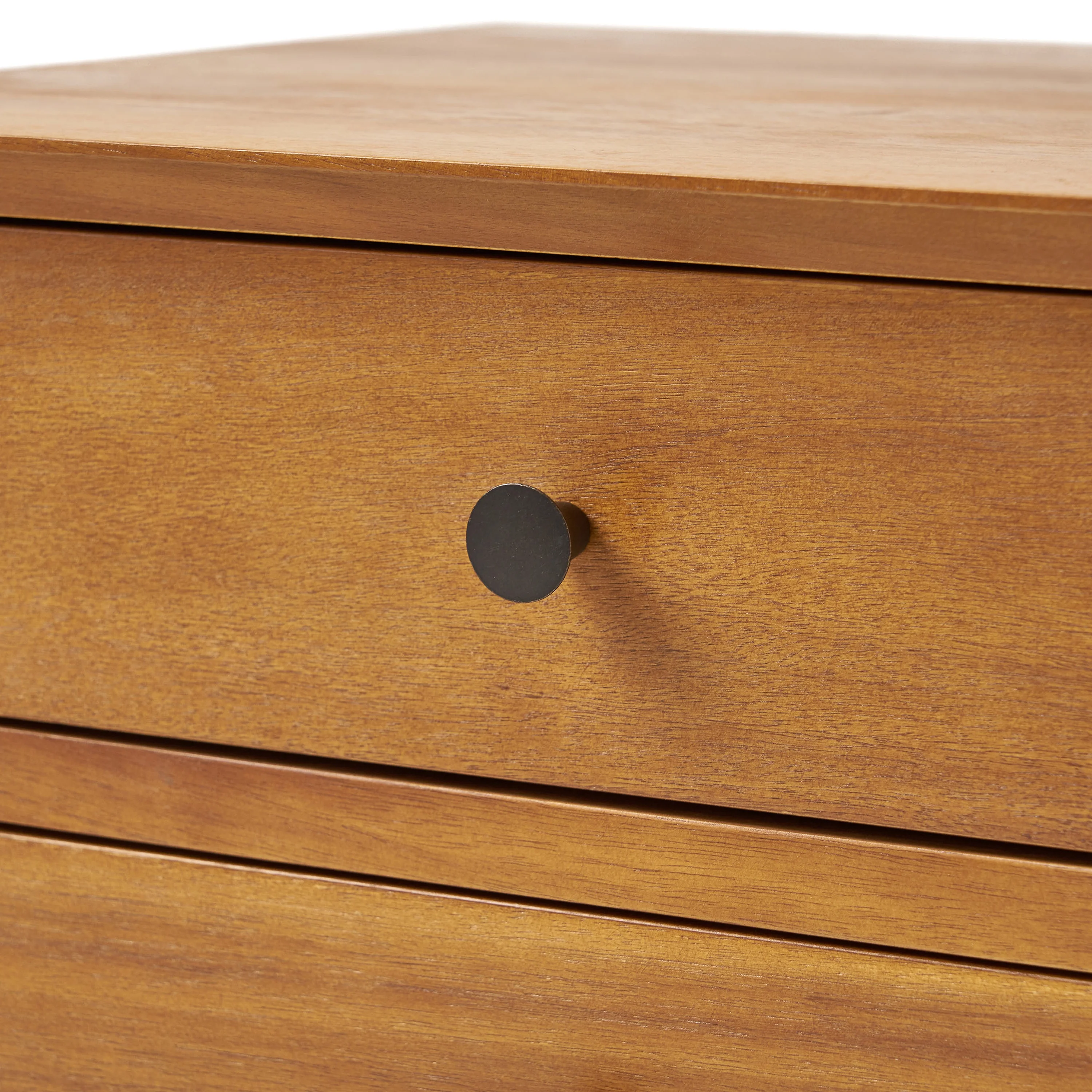 GDF Studio OkiOki Mid Century Bedroom Collection, Natural 3 Drawer King