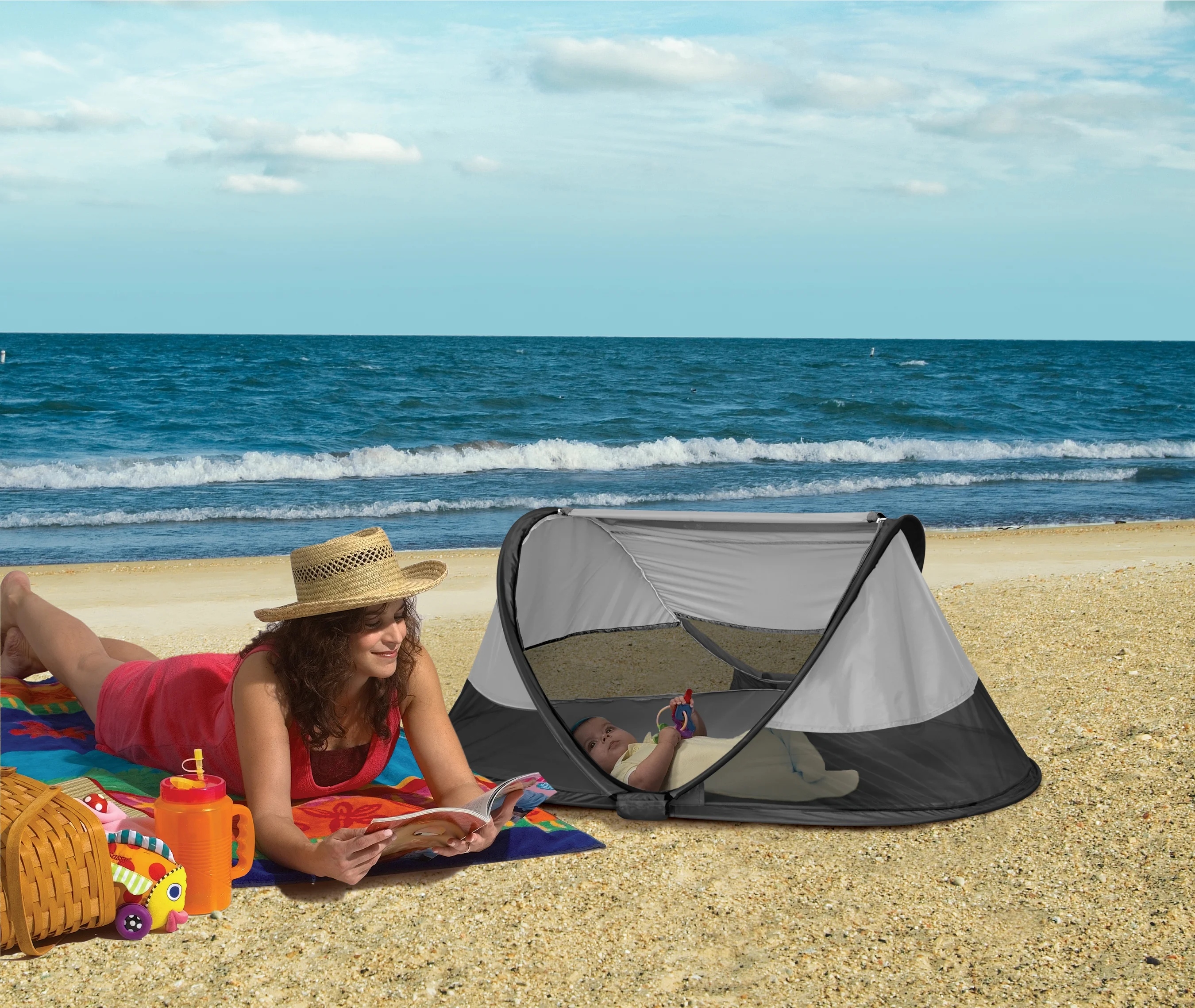 KidCo PeaPod Portable Kids Sleeping Travel Bed and Tent, Midnight, 46L x 28W x 17H in.