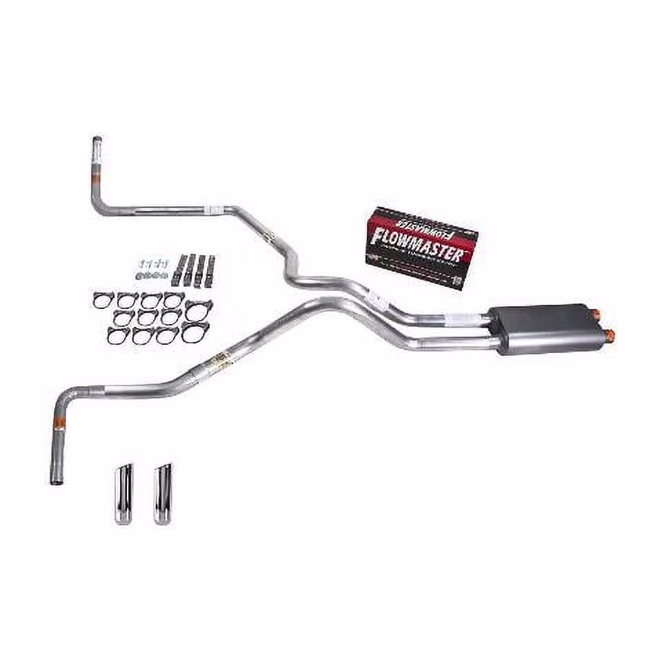 Silverado 96-99 dual exhaust 2.5 MA pipe Flowmaster 50 RW Tip Side Exit