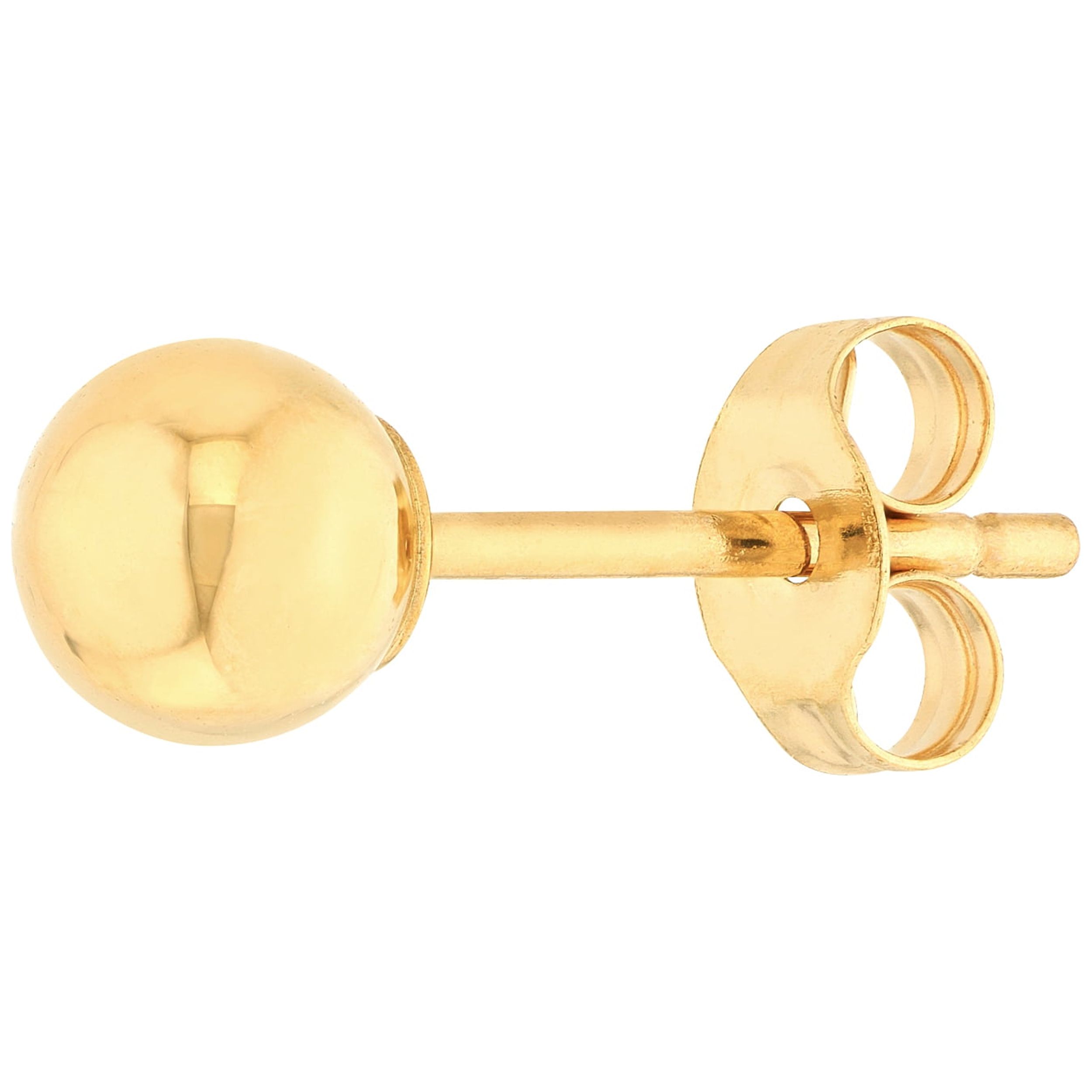 14K Yellow Gold 4mm Ball Stud Earrings - Women