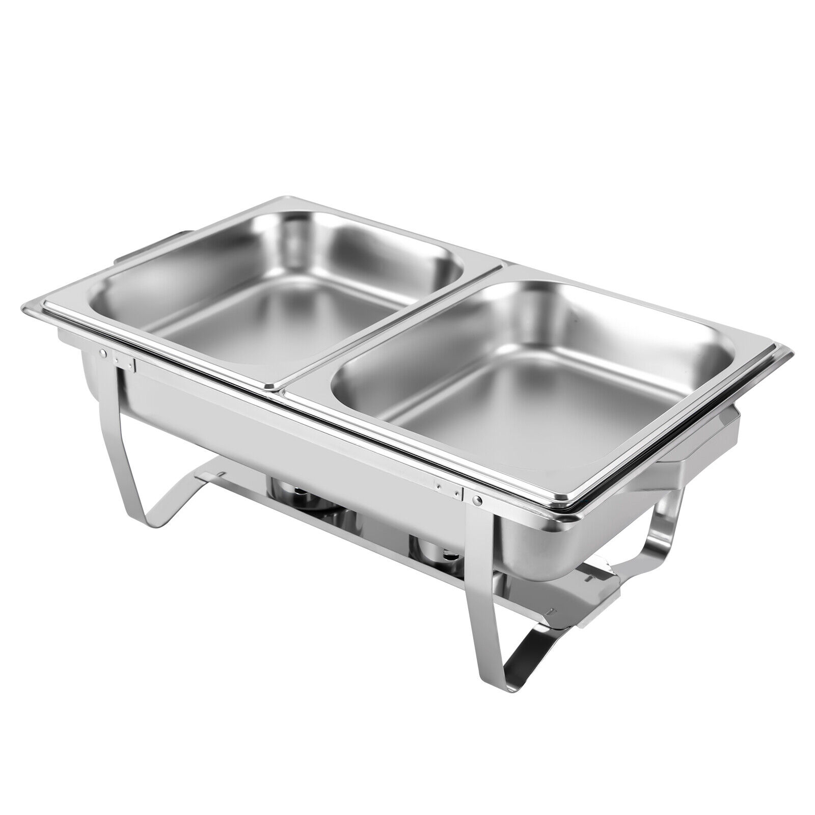Miumaeov 9.5QT Stainless Steel Catering Chafer Chafing Dish Sets Rectangular Buffet Warmer with Fuel Holder and Lid
