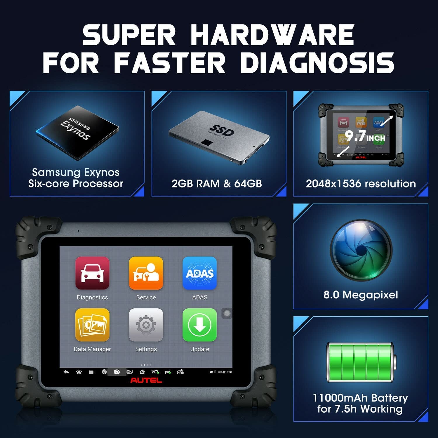 Autel Scanner MaxiSys MS908S Pro II Auto Diagnostic Scan Tool with J2534 ECU Programming, Update Version of MK908P/MK908