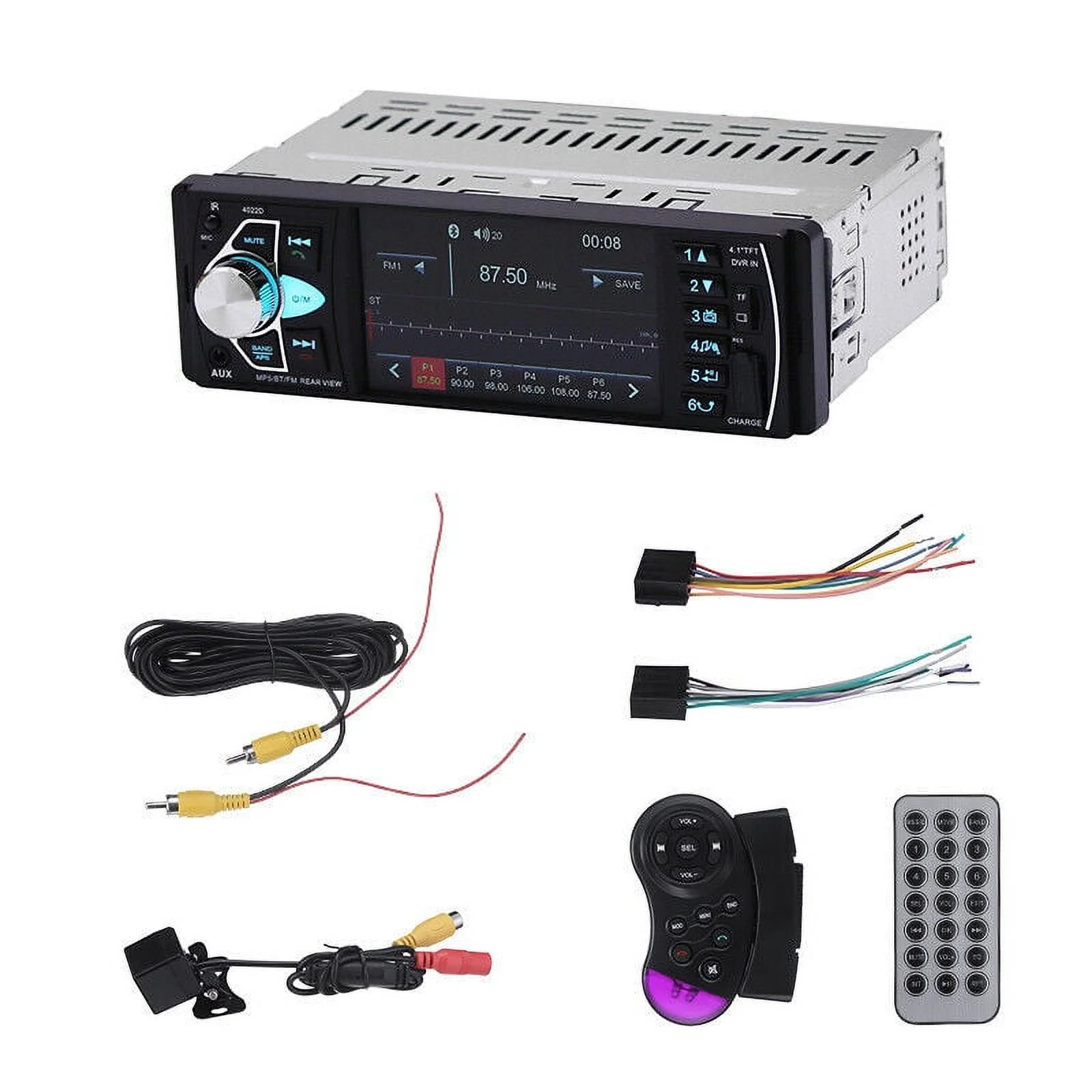 4.1 inch Car Radio Player FM Radio Music Display 1080P High Definition Display USB MP5 Player with Remote Control