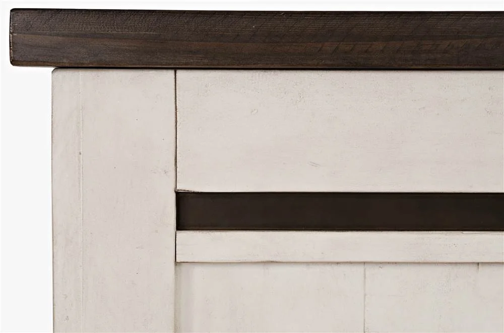 Jofran Madison County Rustic Reclaimed Pine Farmhouse Queen Panel Bed