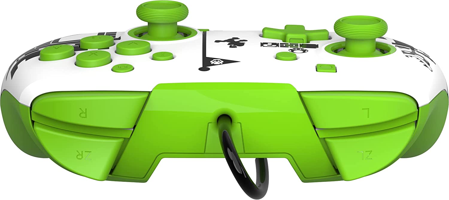 Rematch Super Mario Retro Green & White Wired Nintendo Switch Controller