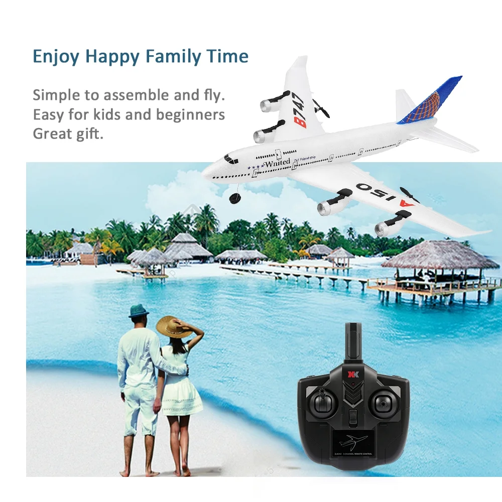Wltoys XK A150 Airbus B747 Model Plane RC Fixed-Wing 3CH EPP 2.4G Remote Control Airplane RTF Toy