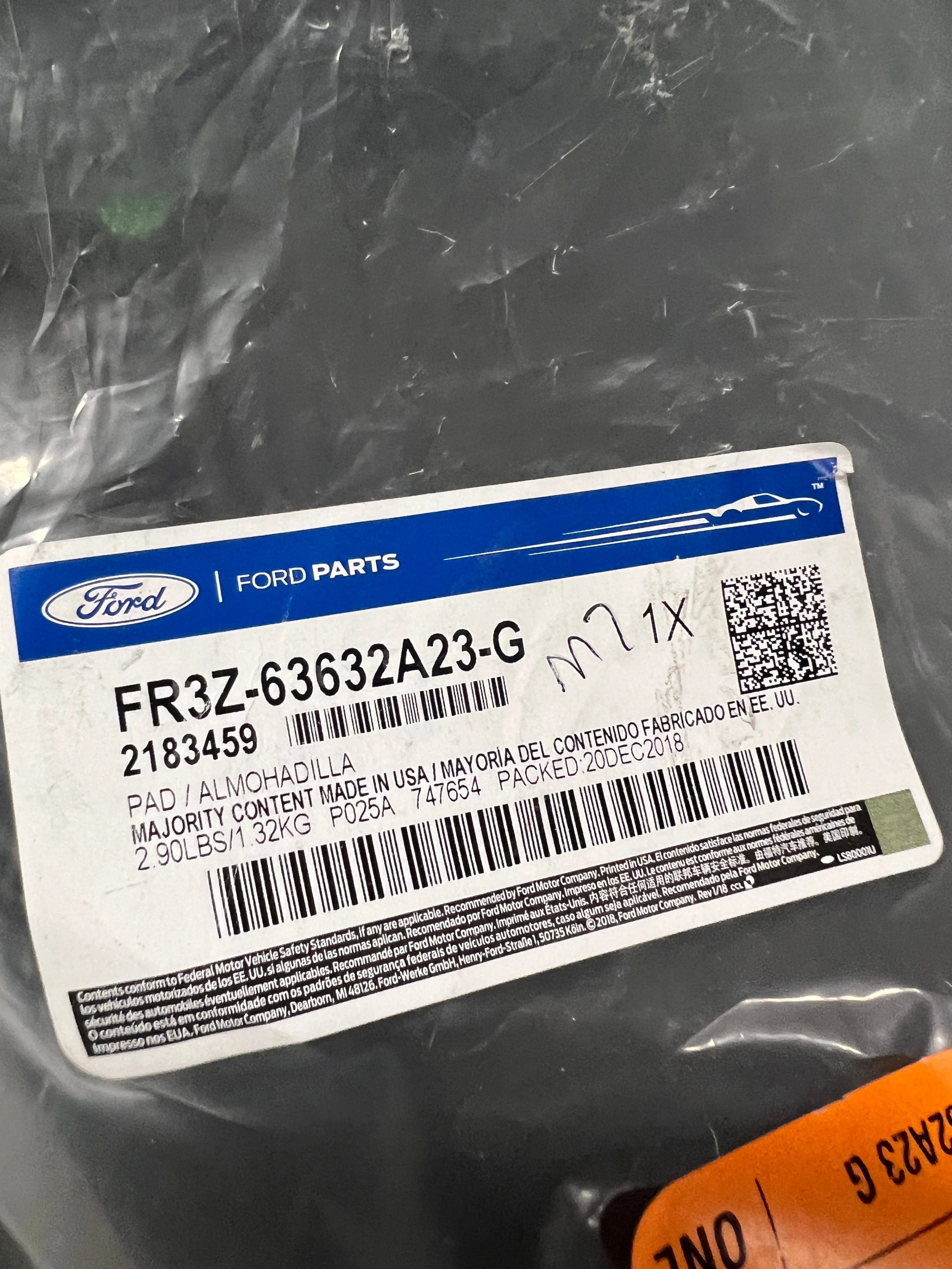 2015-2023 Ford Mustang Driver Sport Seat Back Foam Pad Cushion Non Heated