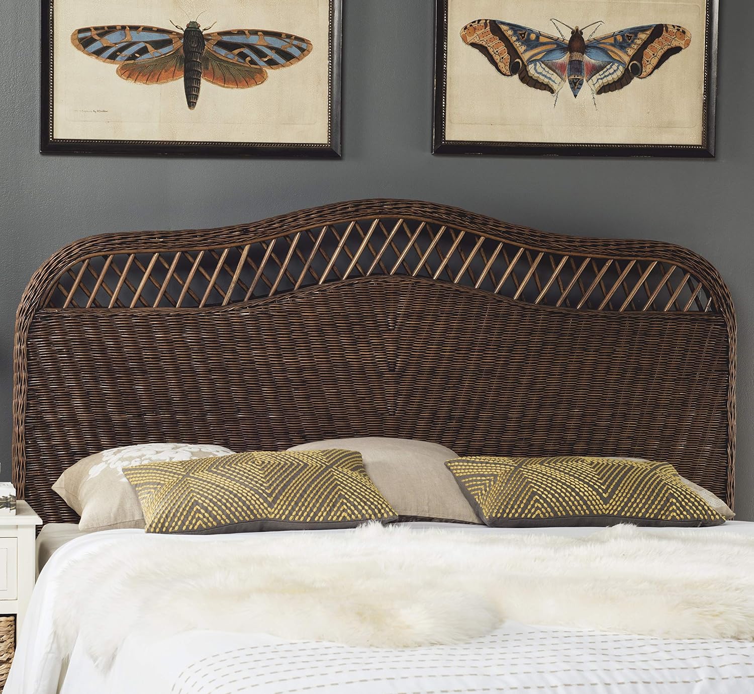 Home Collection Sephina Brown Rattan Headboard (Queen)