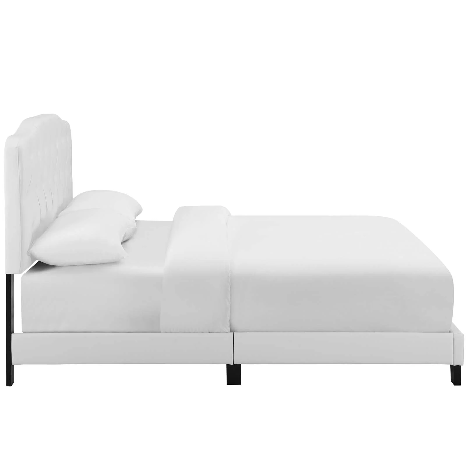 Modway Amelia Queen Faux Leather Bed in White