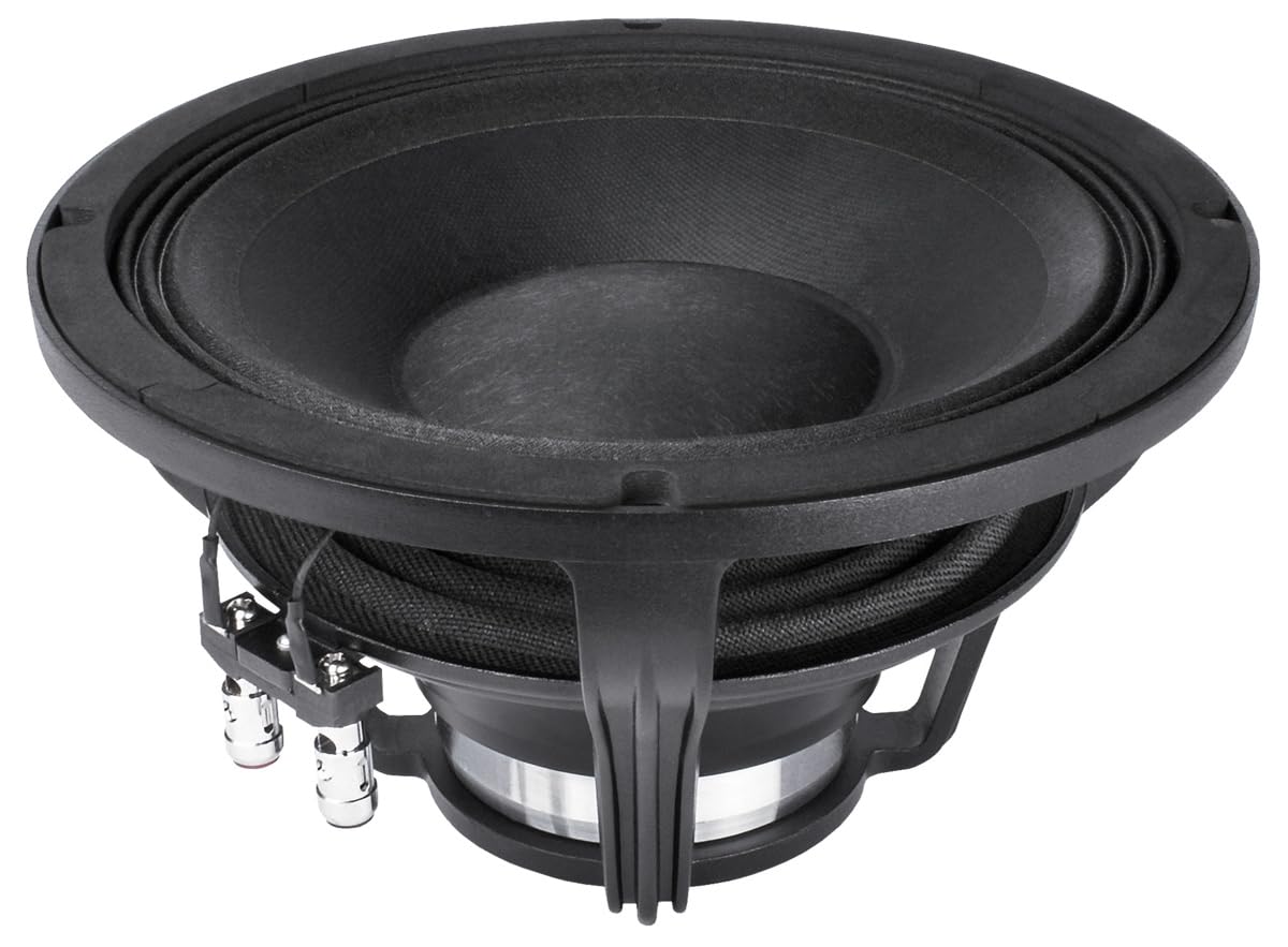 Faital Pro 10FH500-4 10-in Midbass Speaker 4-ohms W/3-in Voice Coil 1000 Watt Max Power Capacity Triple Roll Surround Neodymium Magnet