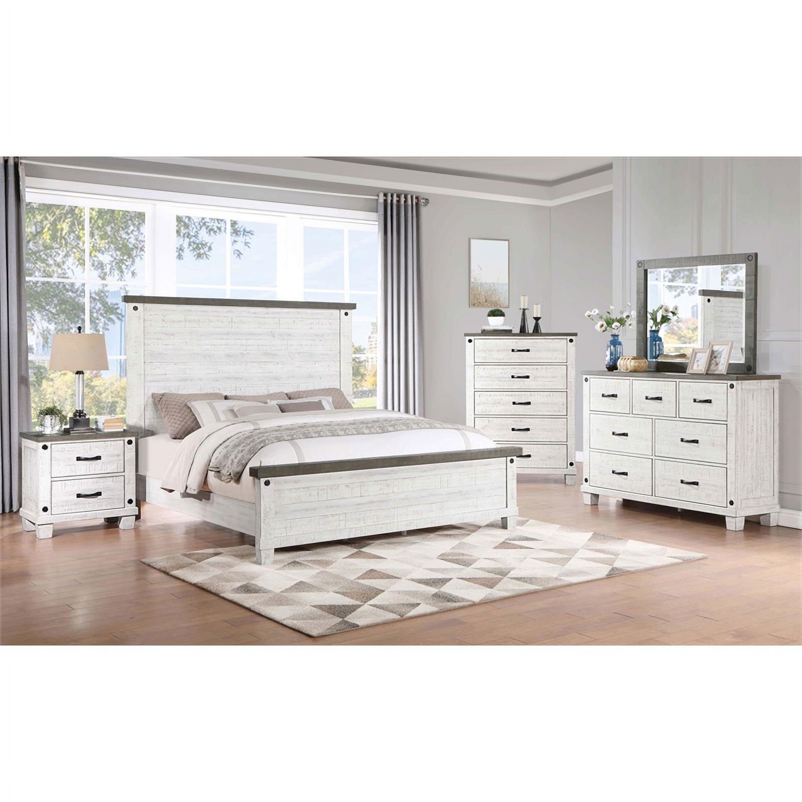 Coaster Lilith 5-piece Wood Queen Bedroom Set Distressed Gray and White