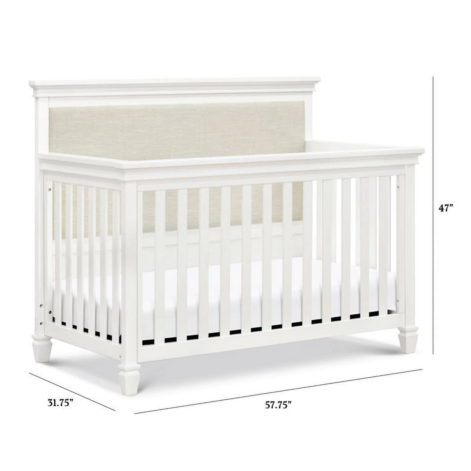 Namesake Classic Darlington 4-in-1 Convertible Crib in Warm White