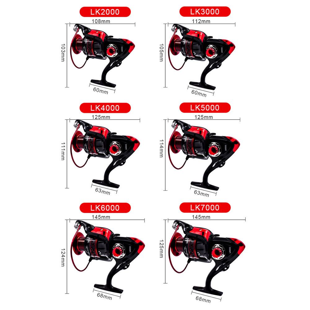 New Golden Gear Ratio 13+1BB Angling Accessories Metal Front Drag Handle Spinning Fishing Reel Drag Fish Wheels Baitcasting Reels 6000