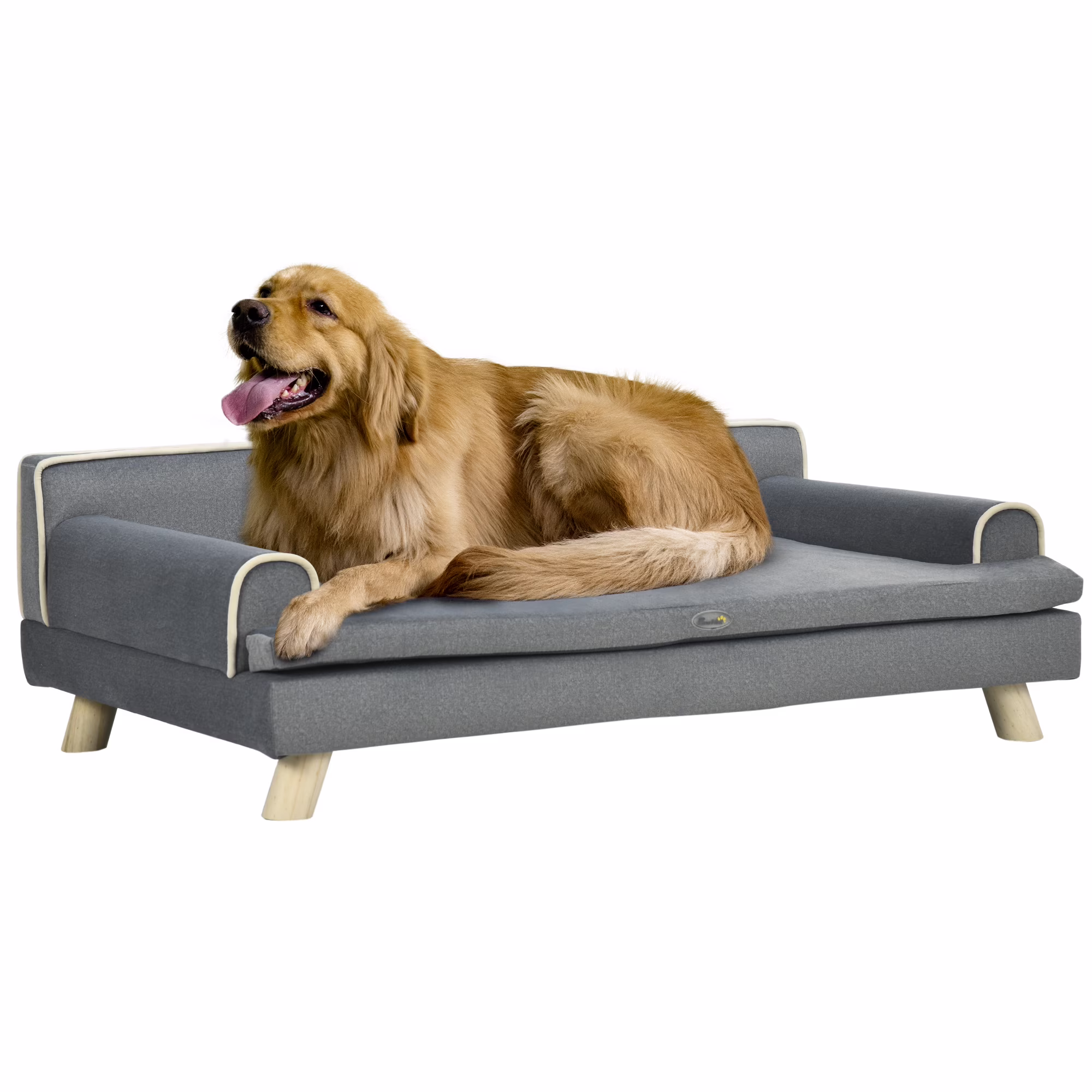 PawHut Soft Foam Large Dog Couch for a Fancy Dog Bed, Dog Sofa Bed