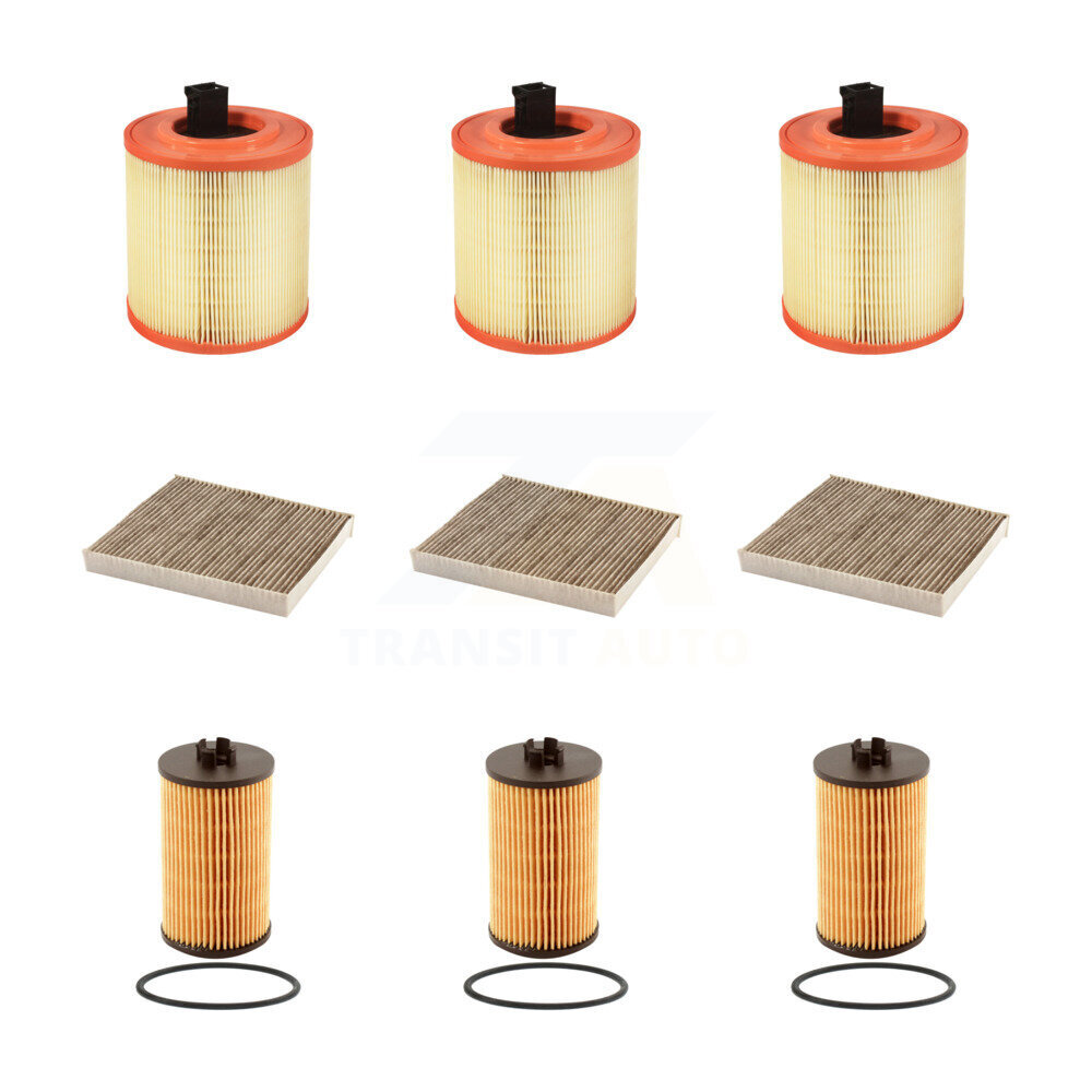 PUR 3x Air + 3x Cabin + 3x Engine Cartridge Oil Filter (9 Total) Kit for Car Chevrolet Cruze KFM-101911