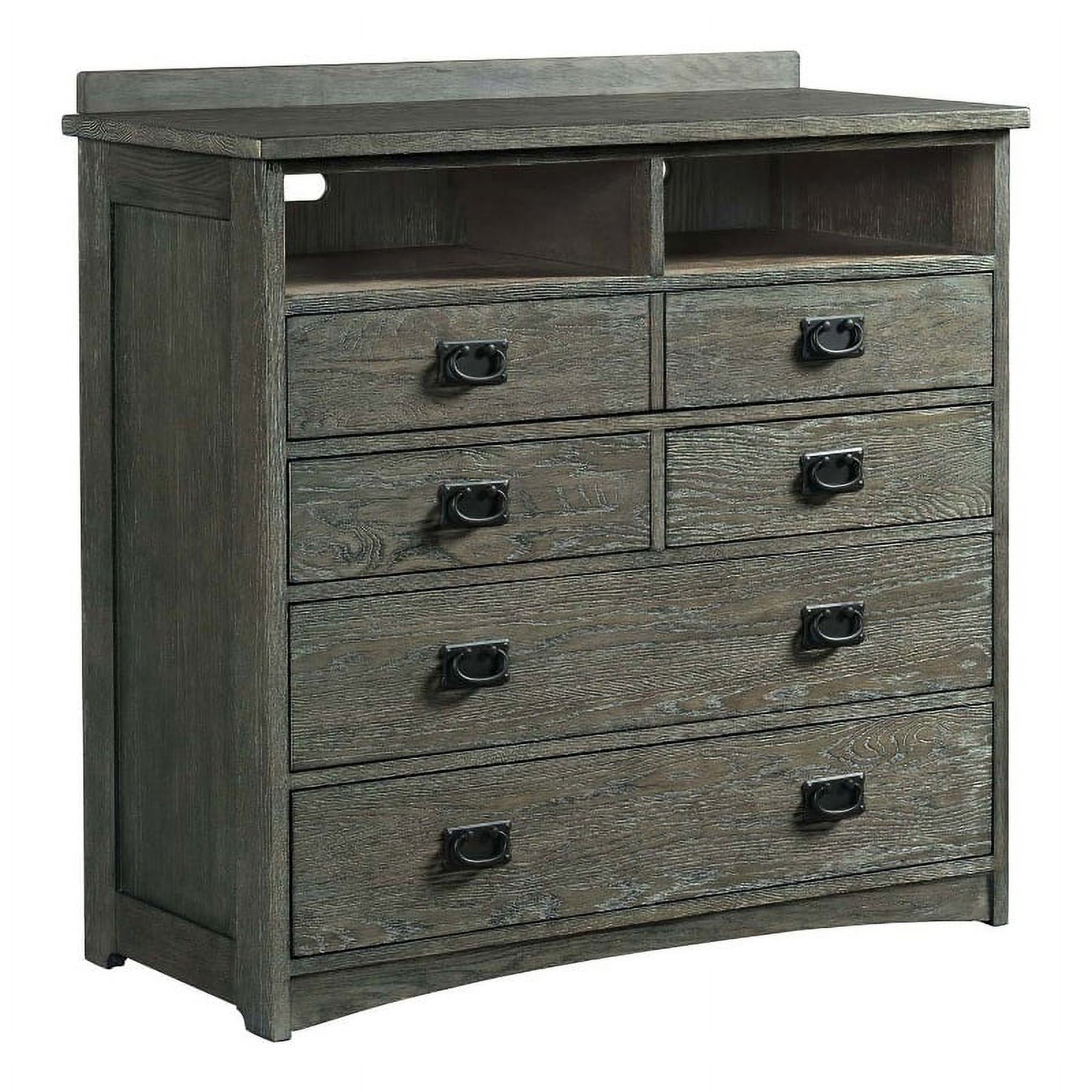Intercon 5 Drawer Media Chest in Brushed Pewter
