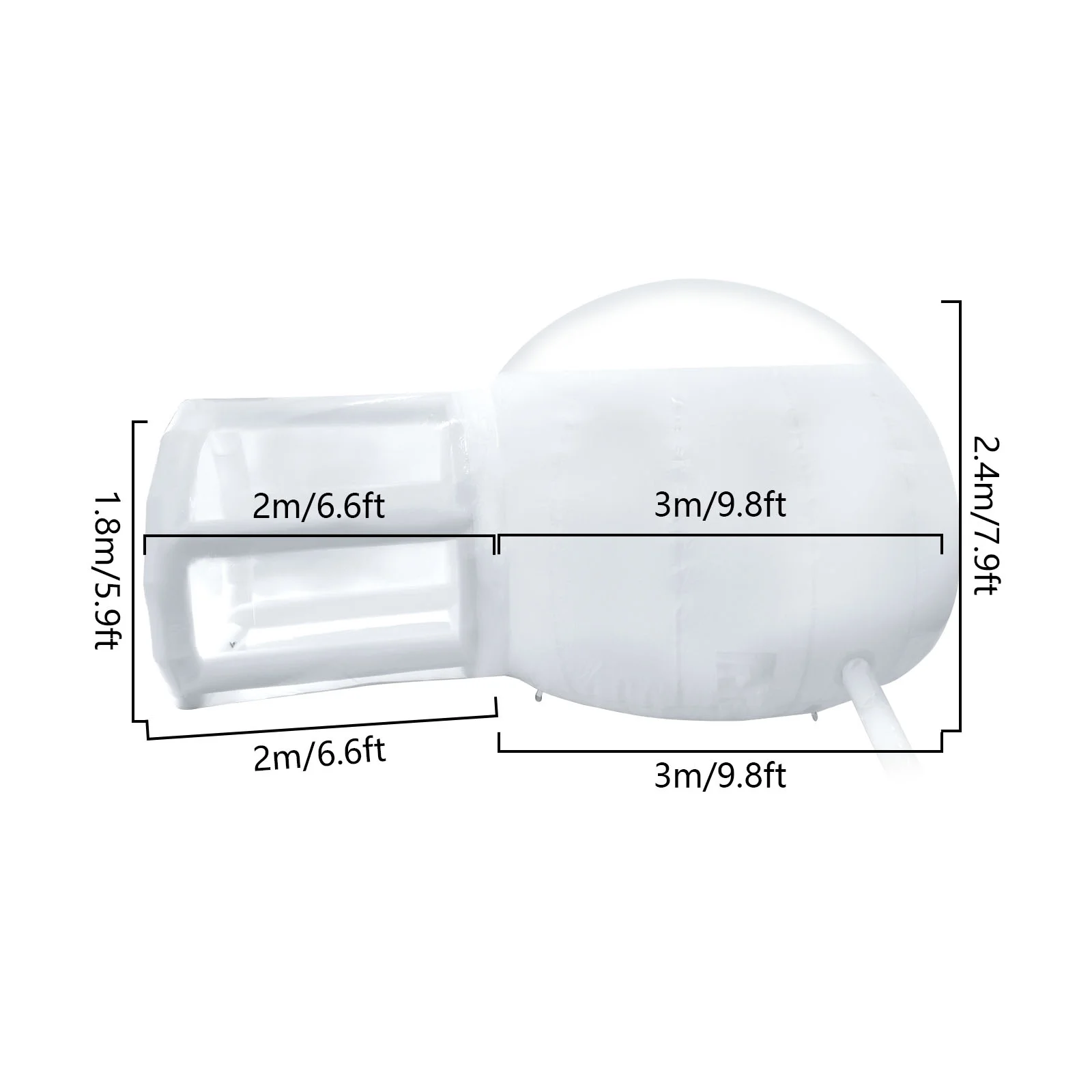 Inflatable Bubble House Family Backyard Camping Tent Outdoor Camping With Blower