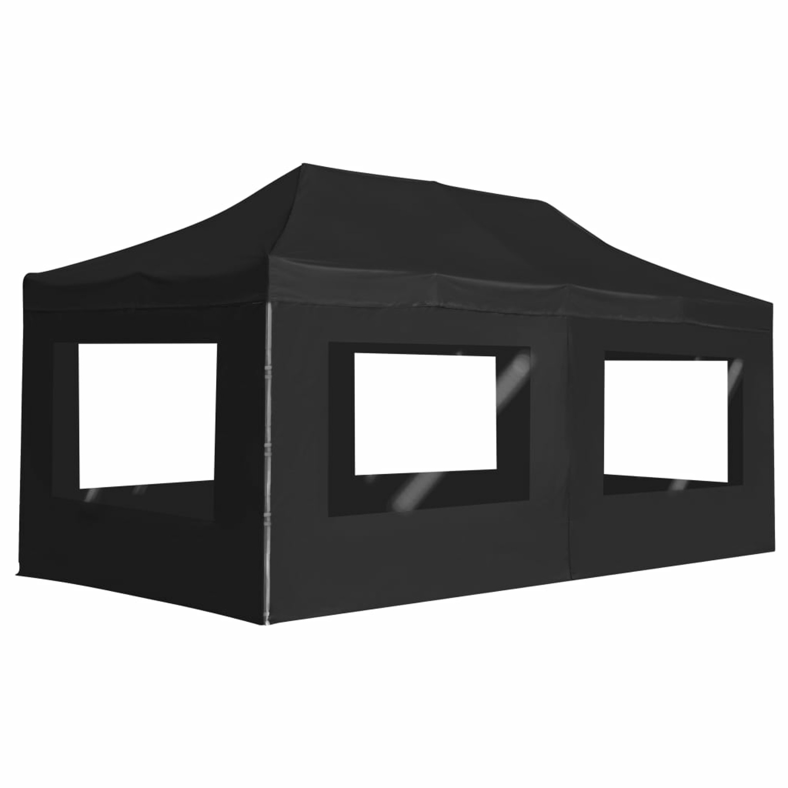 Tomshoo Professional Folding Party Tent with Walls Aluminum 19.7'x9.8' Anthracite