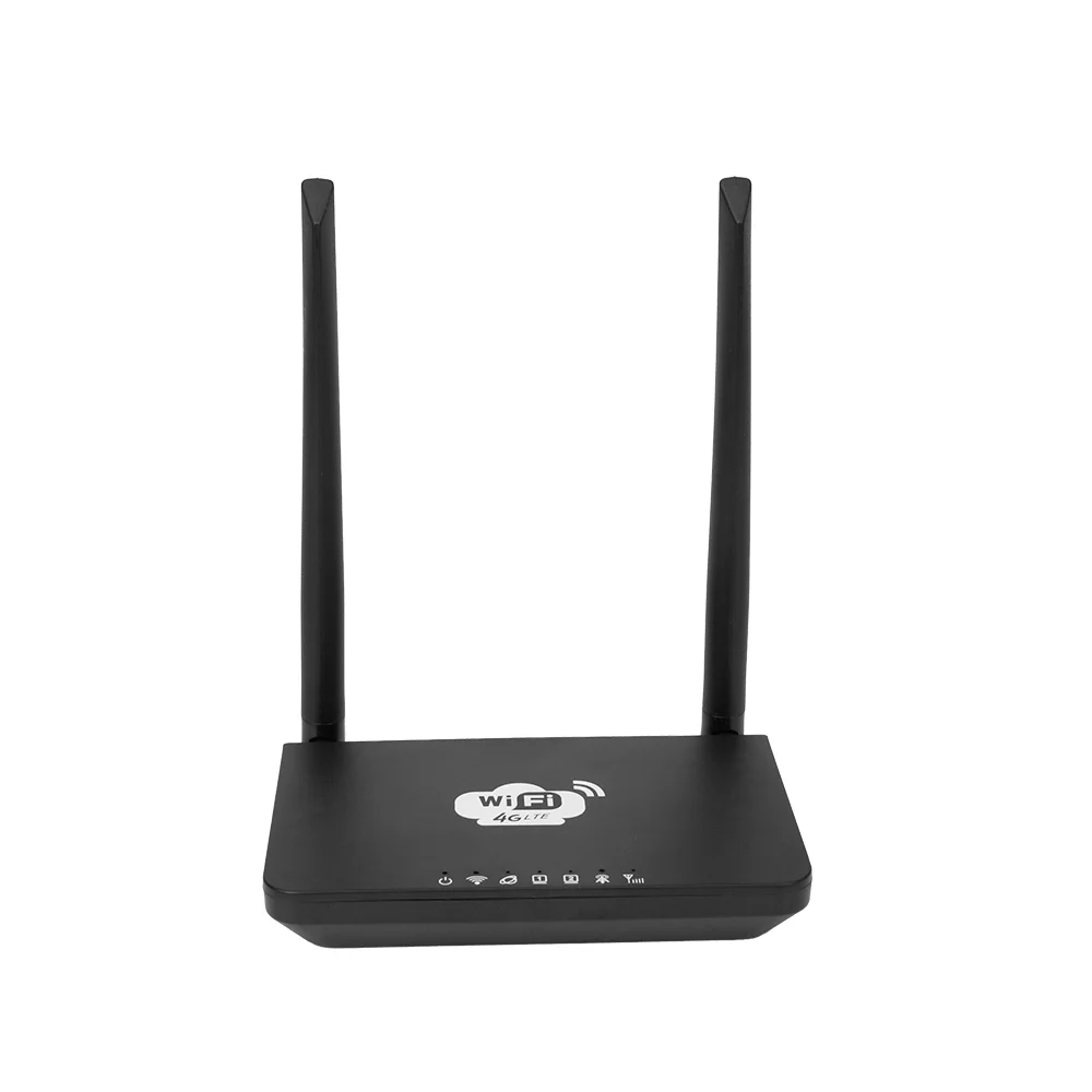 moobody 4G LTE WiFi Router 300Mbps High-speed Wireless Router with SIM Slot 2 External Antennas Black(American Version)