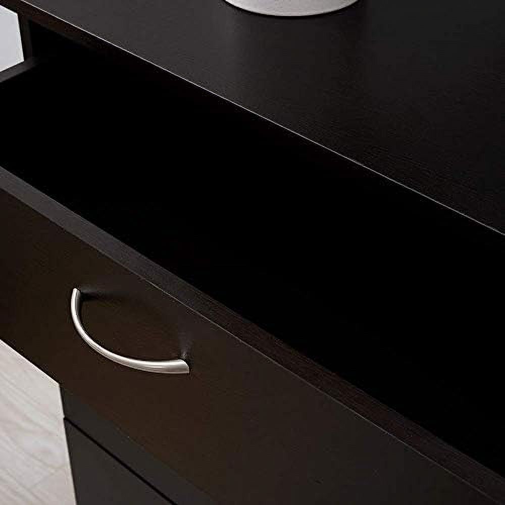 KBANZIBIU 4-Drawer Dresser Classic Wood Simple Style Nightstand End Table (White)