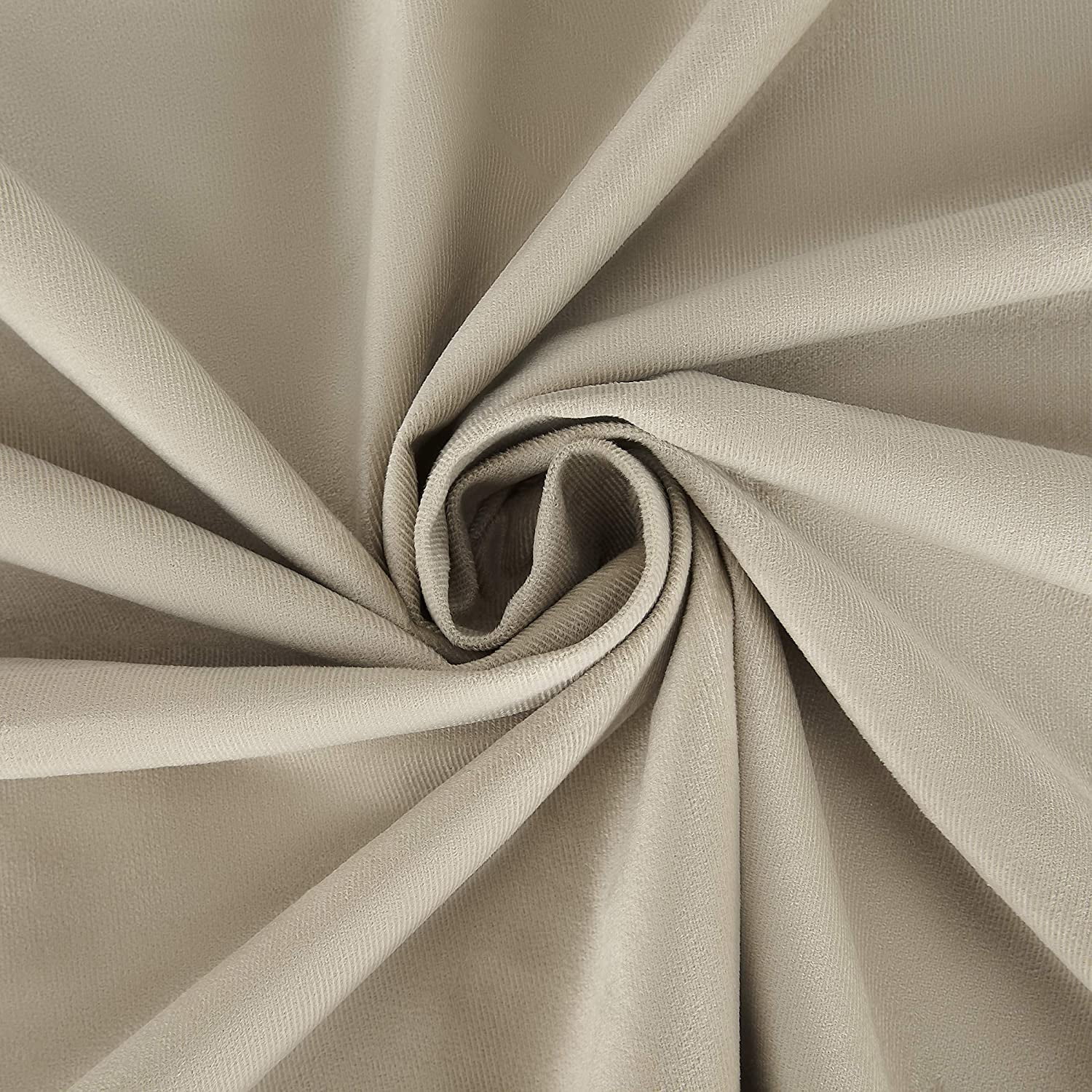 Sun Zero Amherst Velvet 96-Inch Thermal Total Blackout Back Tab Window Curtain Panel in Ecru