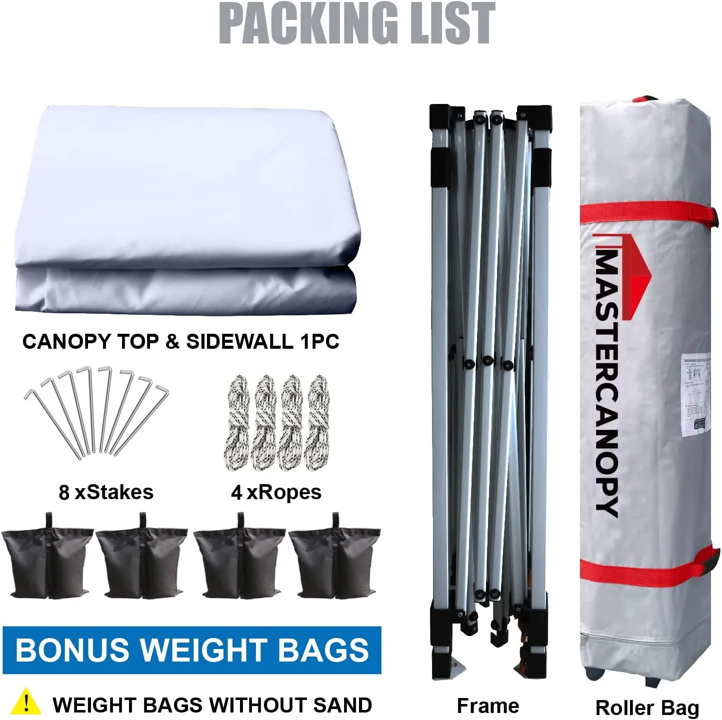 KEERDAO Durable Ez Pop-up Canopy Tent with 1 Sidewall (10'x10',White)