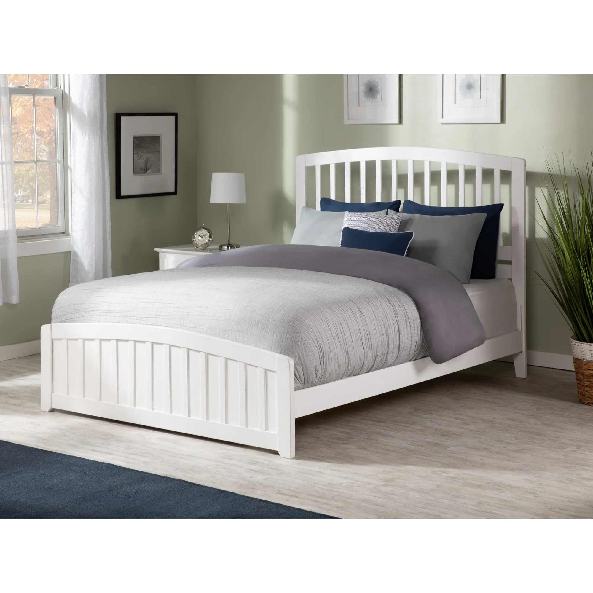 Atlantic Furniture Richmond Platform Bed F with MFB WH