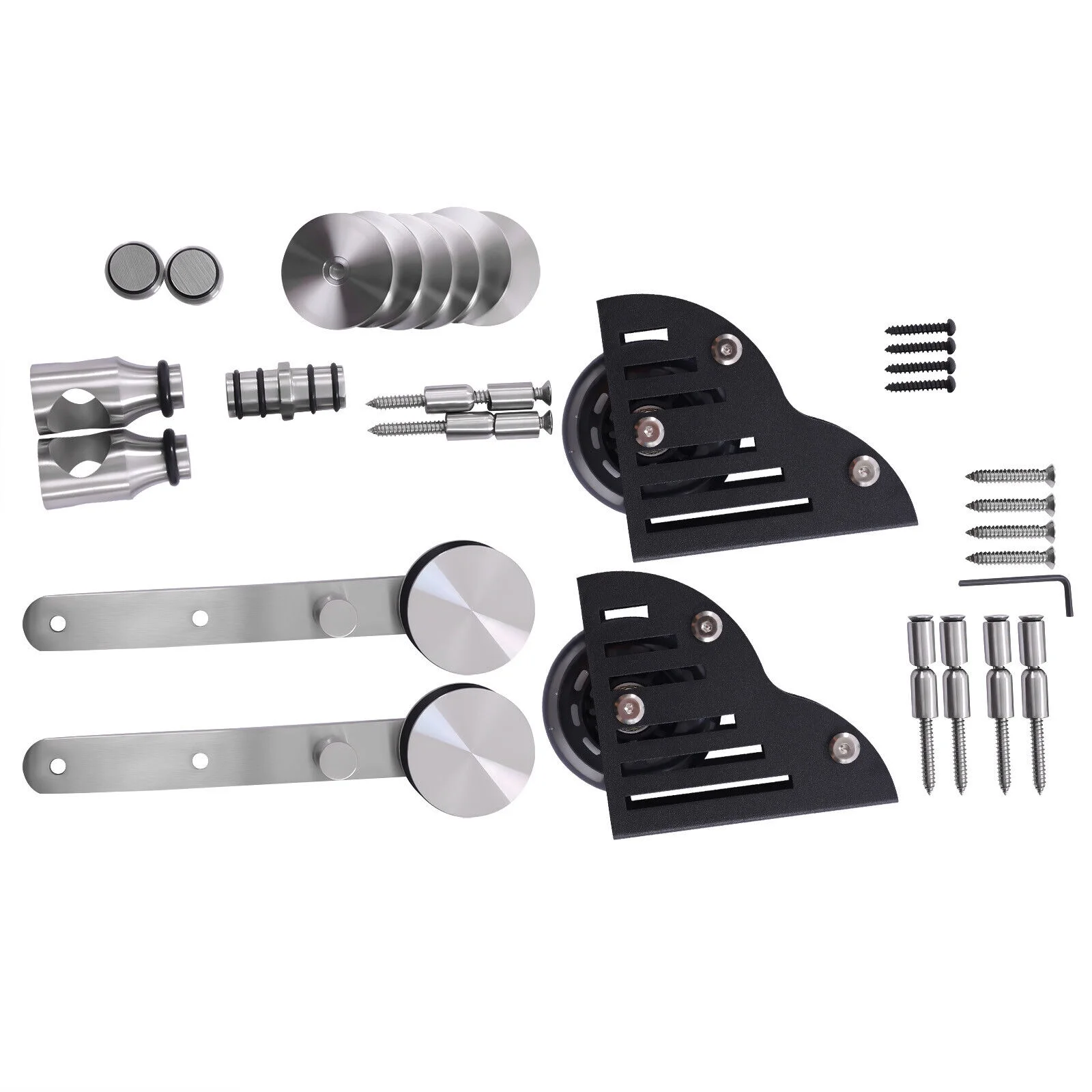 DENEST 10ft Stainless Steel Rolling Ladder Sliding Hardware Rolling Track (No Ladder)