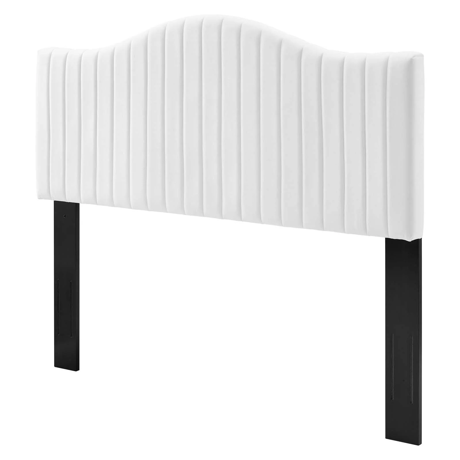 Headboard, Full Queen Size, Velvet, White, Modern Contemporary Urban Design, Bedroom Master Guest Suite