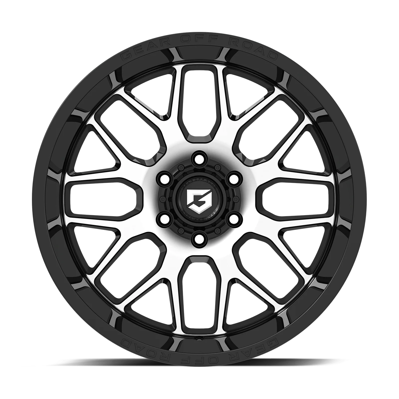 Gear Off Road 763MB RAID 763MB-2108712 20X10 8X170 (-12) G/A 763MB Raid (HB 125.2) Gloss Black with Machined Face & Lip Logo A258965