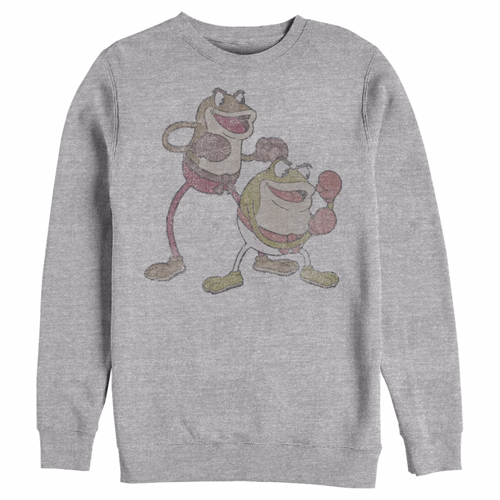 Men's Cuphead Boxing Duo Ribby and Croaks  Sweatshirt Athletic Heather Small