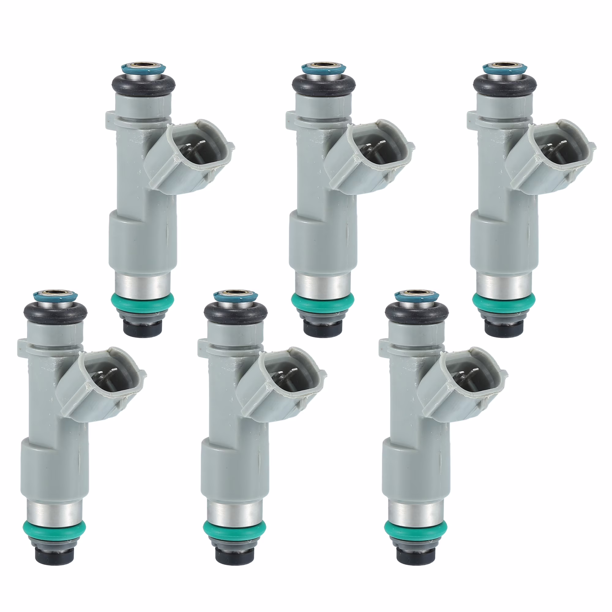 Fuel Injector No.16600JK20A Fuel Injection Nozzle for Nissan Pathfinder 14-20 3.5L Gray 6 Pcs