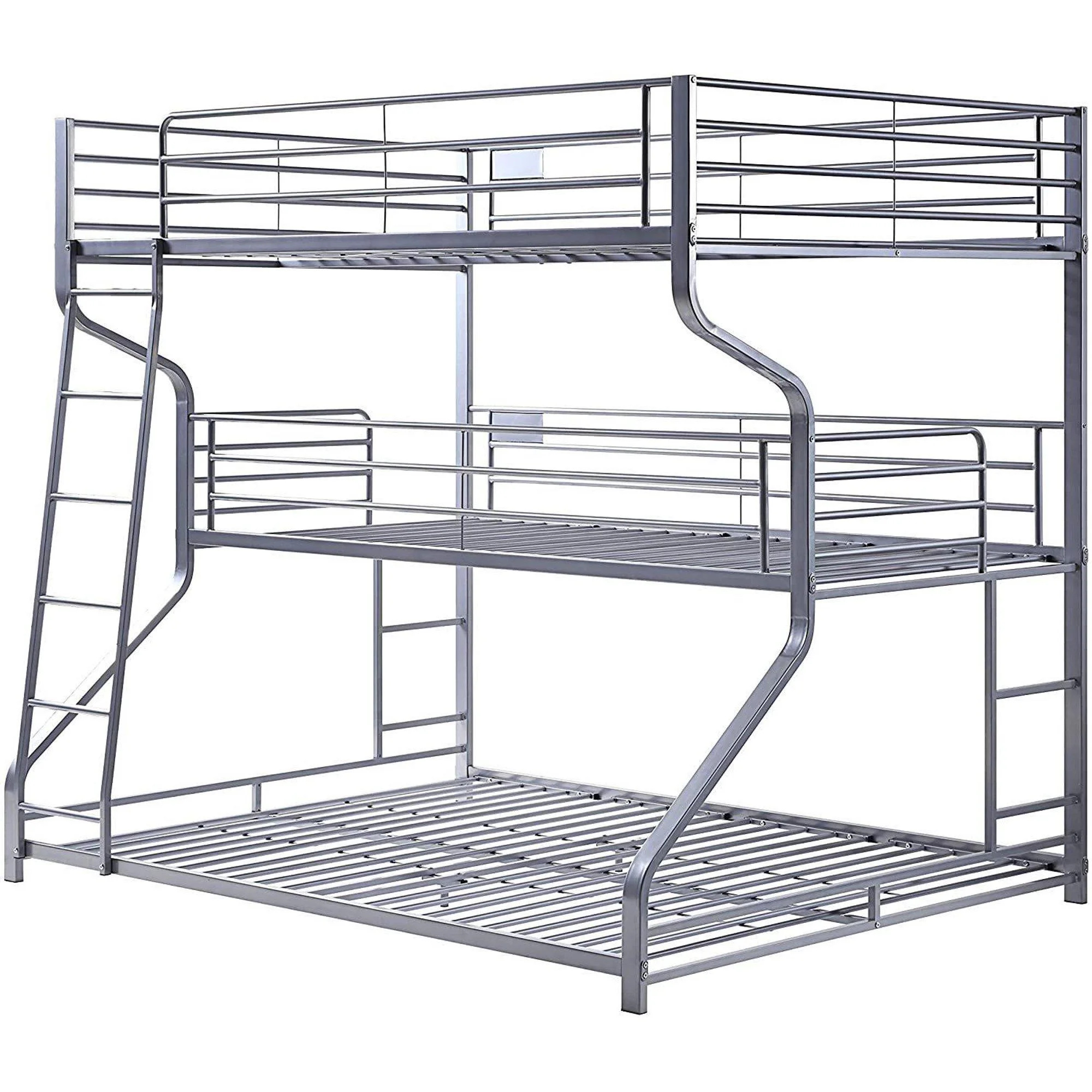 Silver Triple Bunk Bed - Twin/Full/Queen Acme Caius II 37790