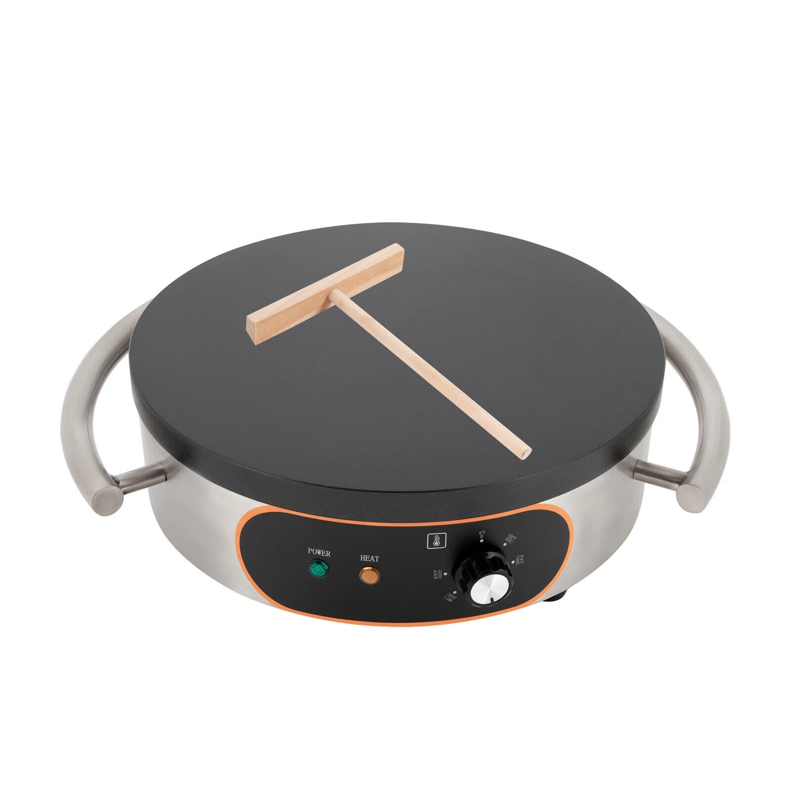 Professional Crepe Maker Machine Electric Frying Pan Griddle Pancakes Non-Stick