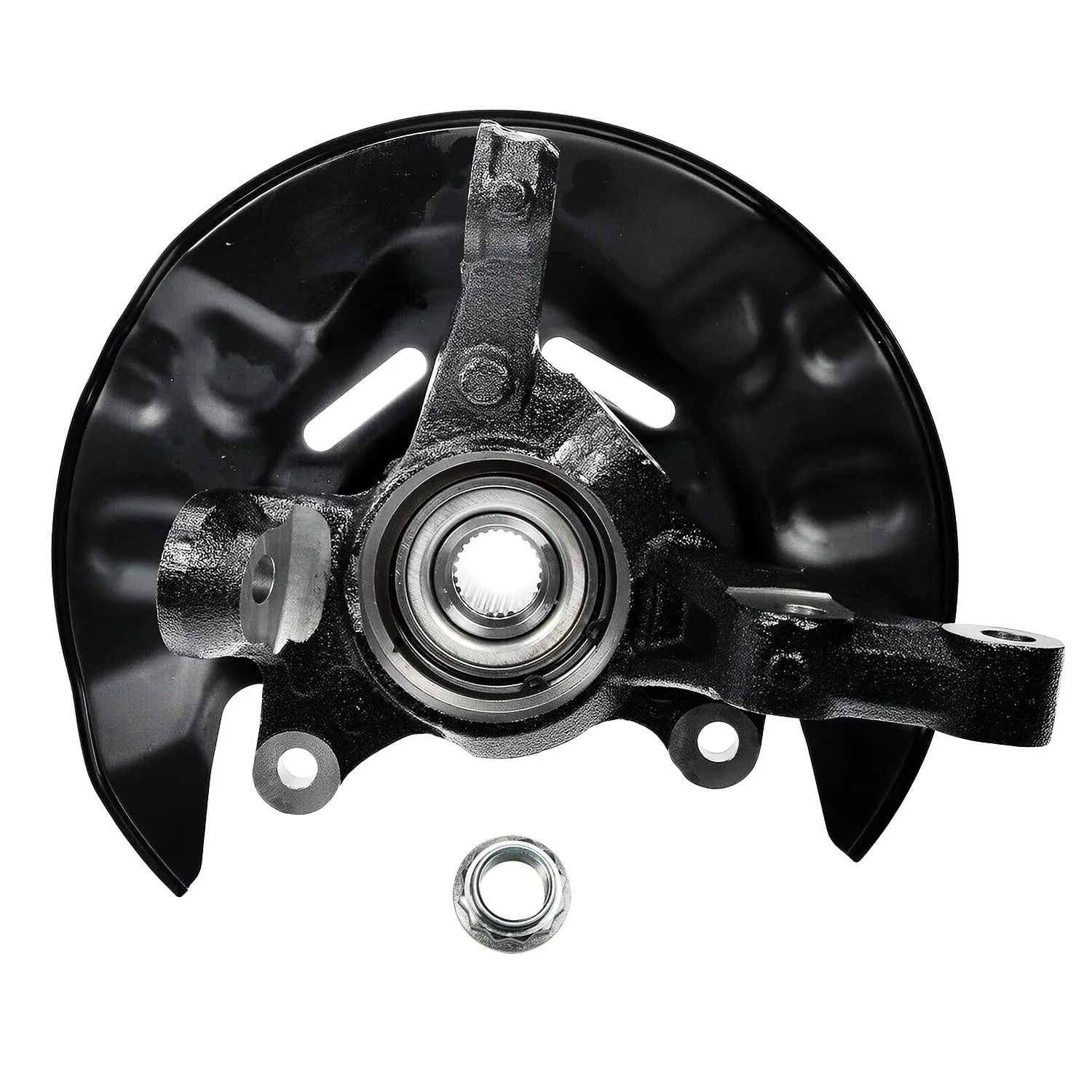 Detroit Axle - Front Right Steering Knuckle w/ Wheel Hub + CV Axle Assembly Replacement for 2003-2008 Toyota Corolla Automatic Trans. NO ABS Brake