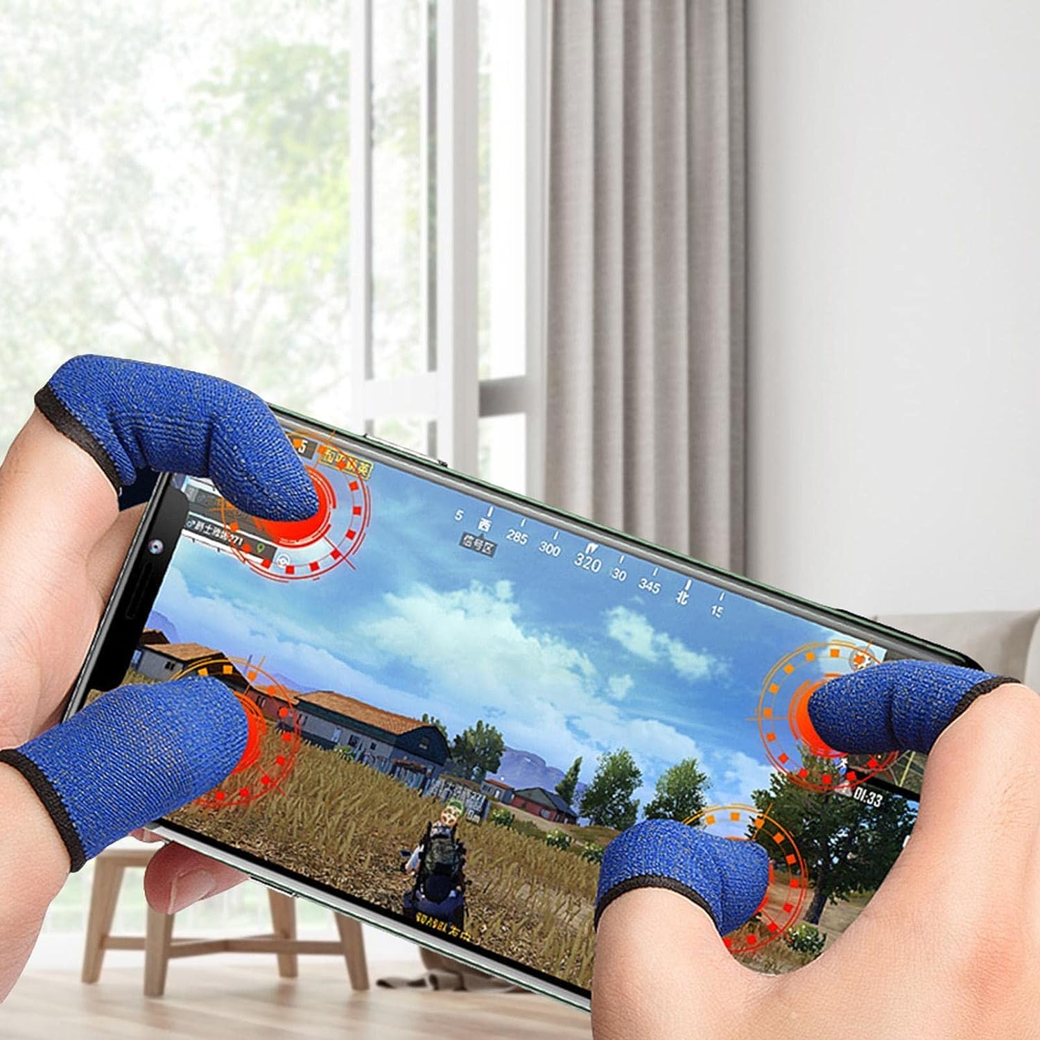 Video Game Finger Sleeves | Mobile Phone Game Thumb Finger Protector | Anti-Sweat Non-slip Breathable Touchscreen Thumb Cover for Various Mobile Phone Games