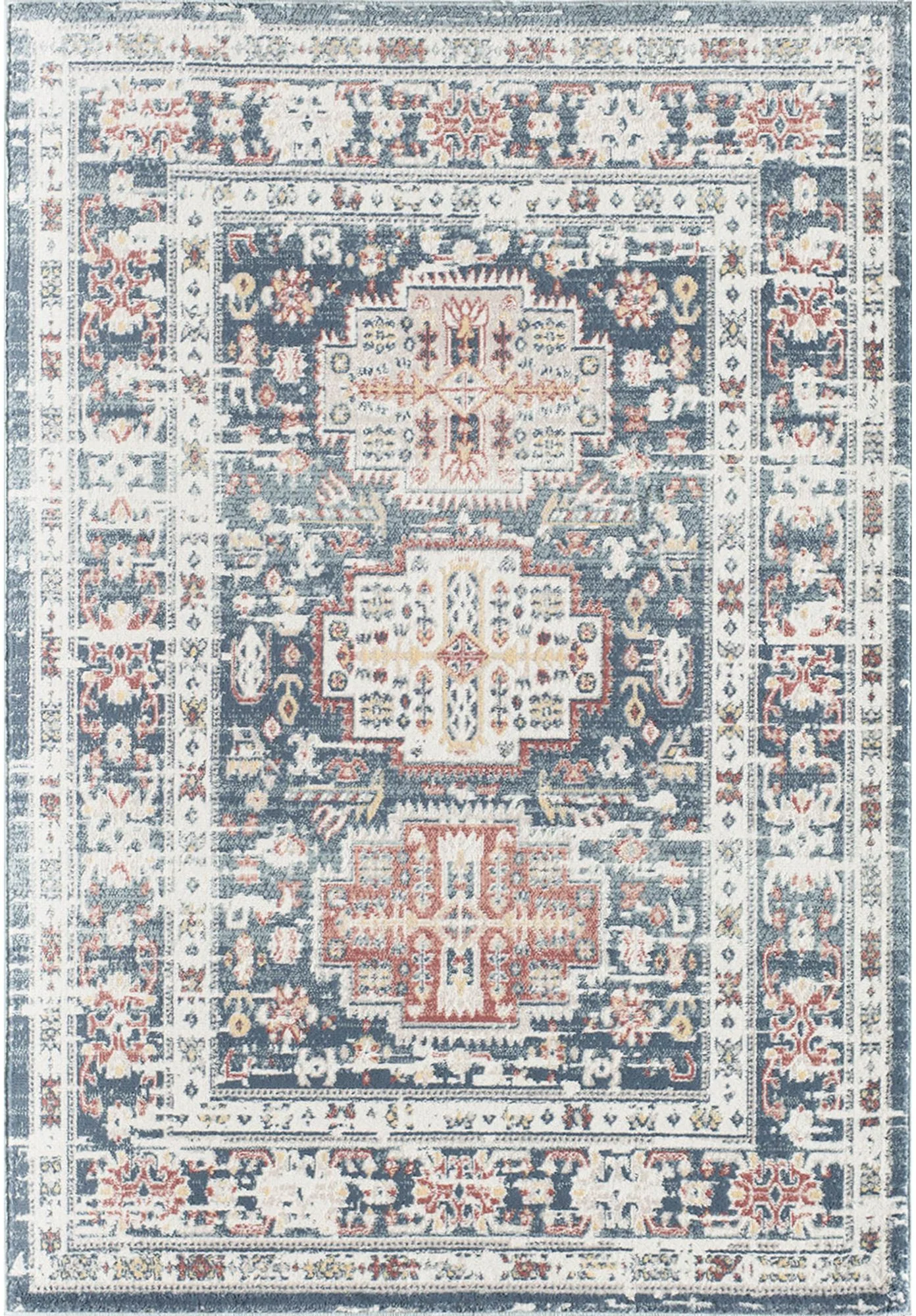 Rugs America Gallagher GL55C Prussian Sundara Vintage Transitional Area Rug, 8'x10'