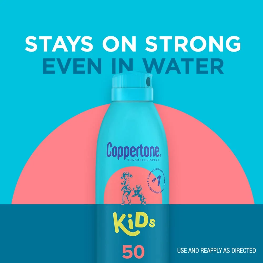Coppertone Kids Sunscreen Spray, Spf 50, 5.5 Oz, Pack Of 3