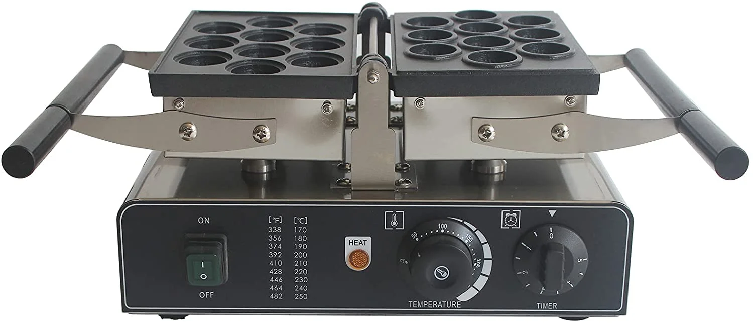 Electric Walnut Shaped Waffle Maker 10 Holes Walnut Crisp Make Non-Stick