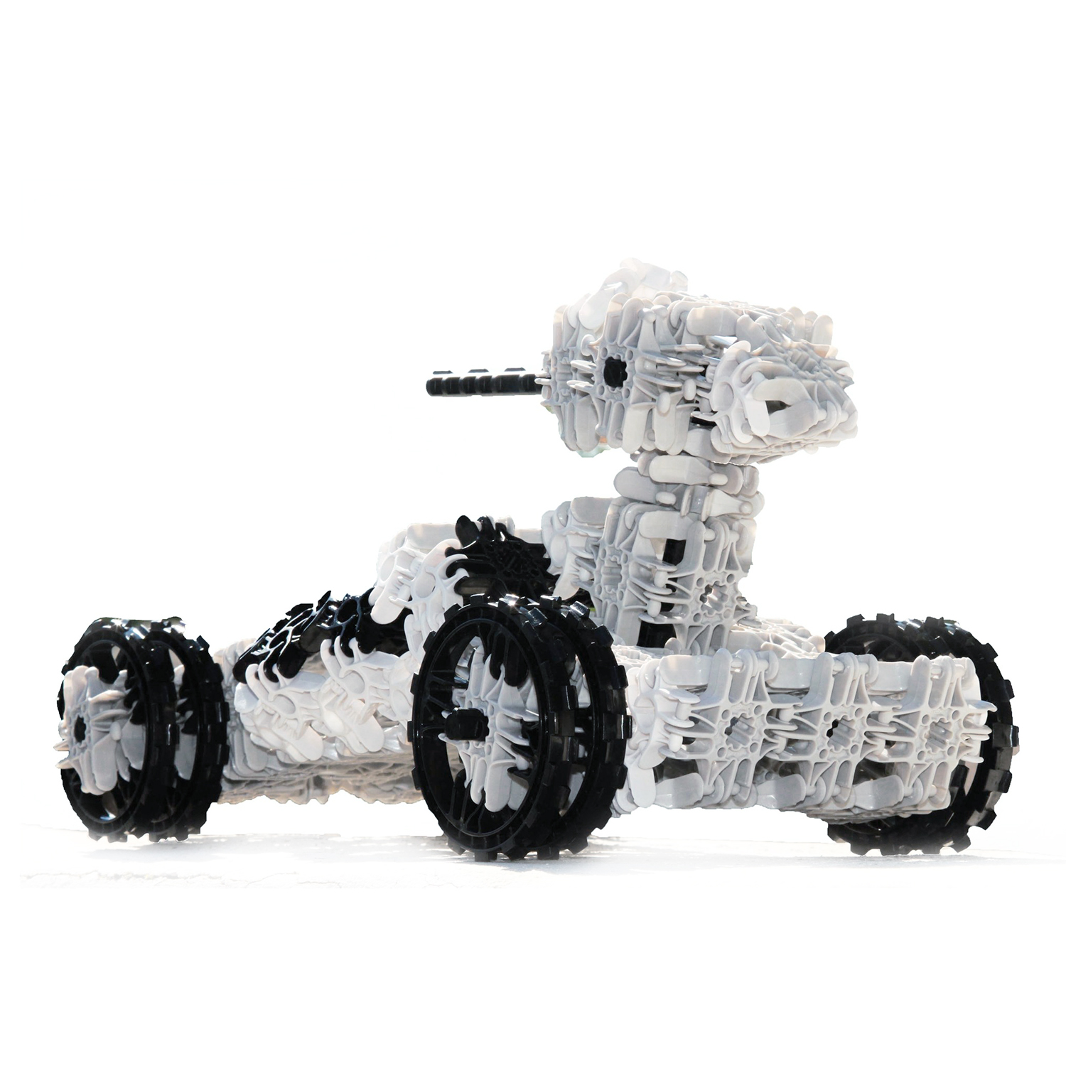 Lux Blox Force Raider Armed Battle Vehicle - for High-Flying Imaginations That Need Ground Support (169 Pieces) Snow Camouflage