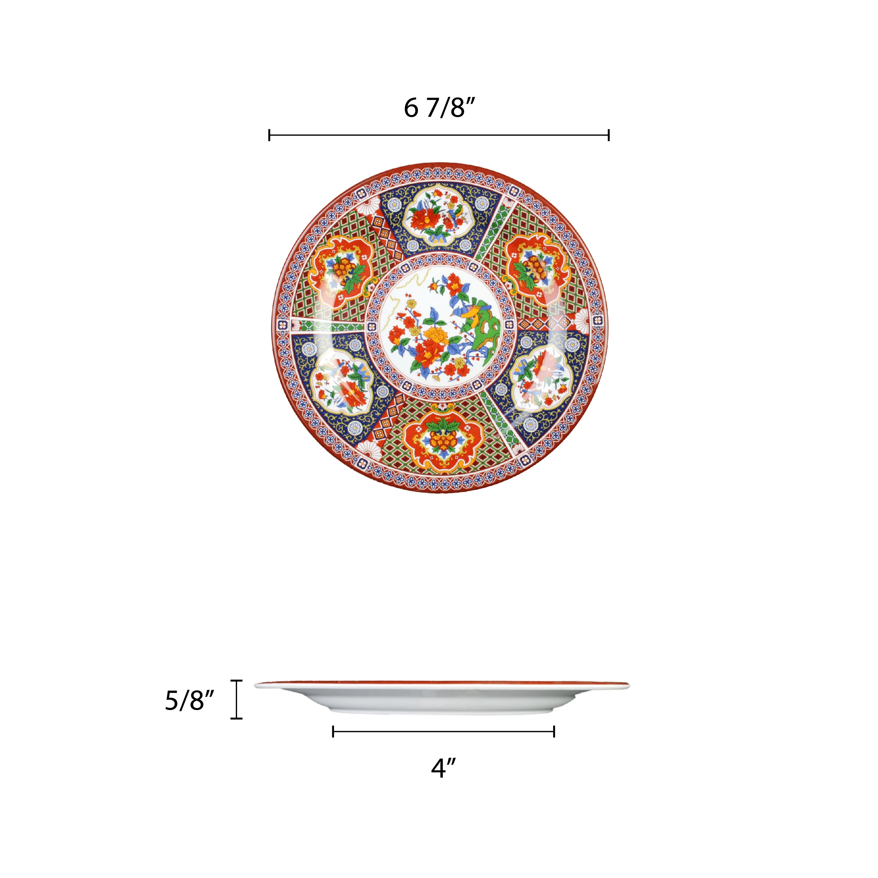 Excellante Peacock Melamine Dinnerware Collection 6 7/8