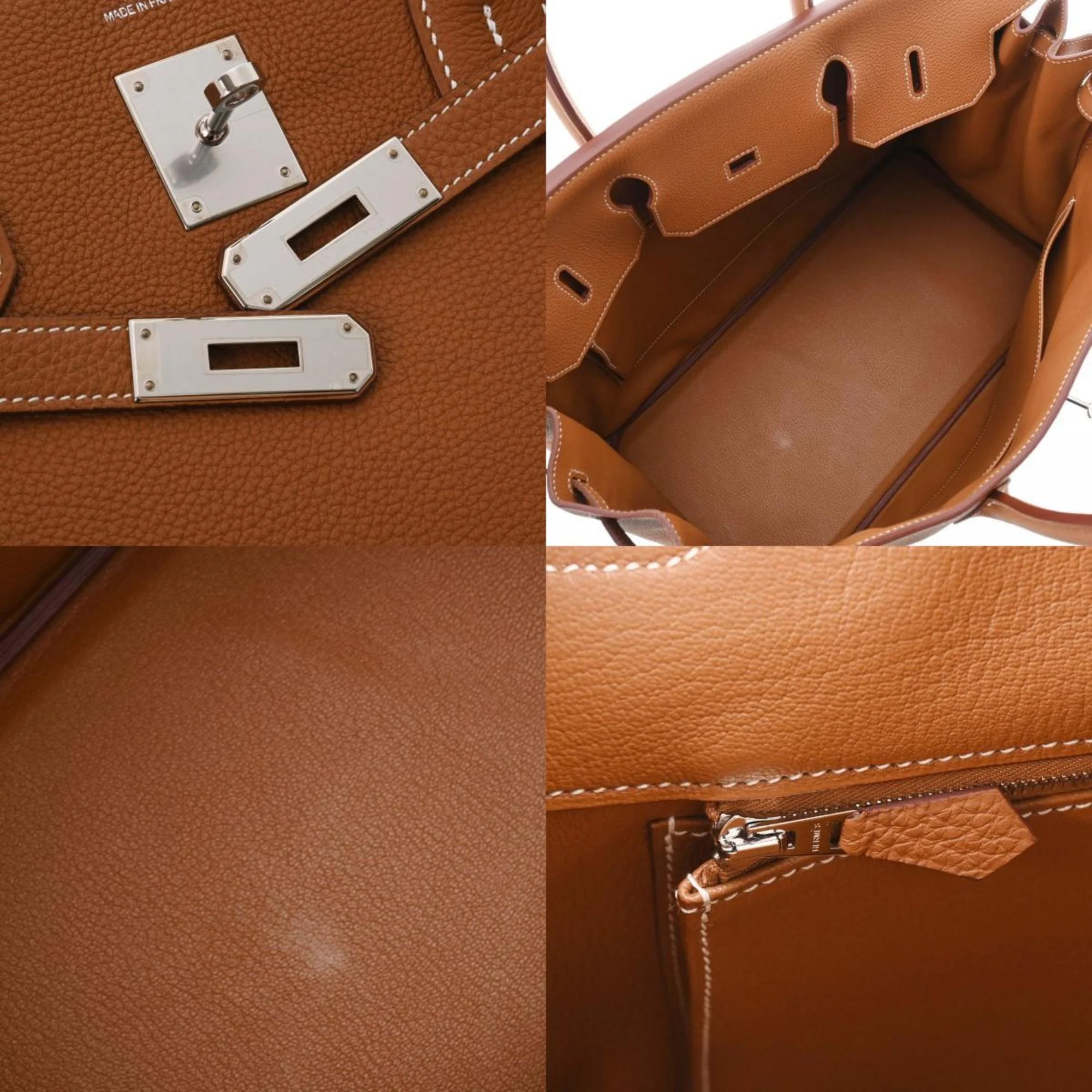 Pre-Owned HERMES Hermes Birkin 40 Gold Palladium Hardware Y Stamped (around 2020) Ladies Togo Handbag (Like New)