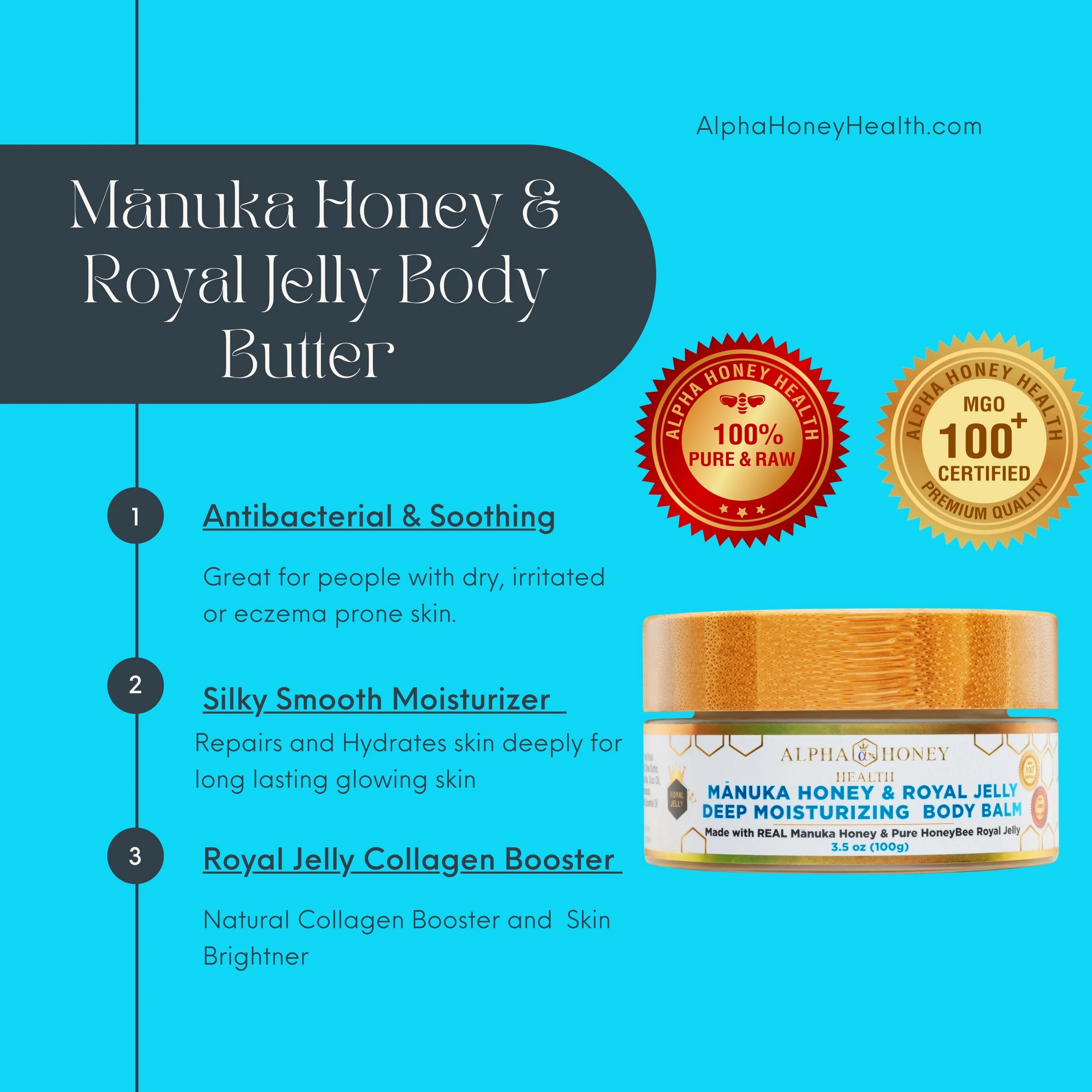Manuka Beauty Face Wash and Manuka Honey & Royal Jelly Face Cream Serum and Body Butter