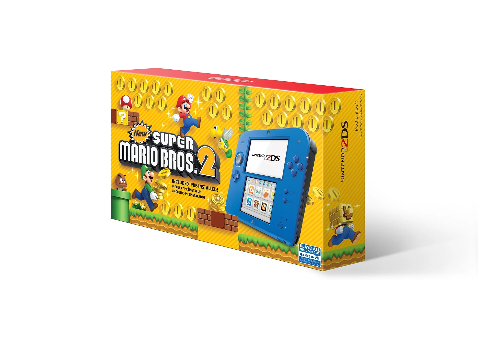 Nintendo 2DS System with New Super Mario 2, Blue
